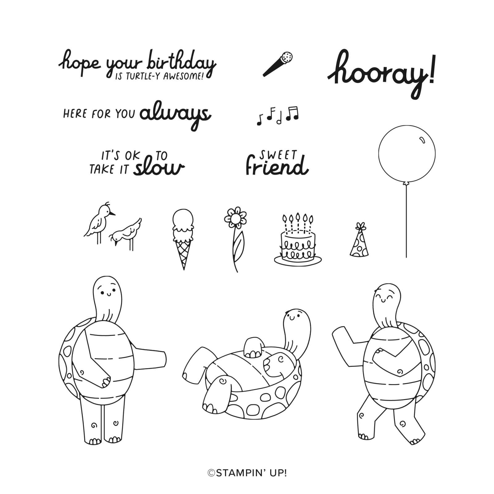 TURTLE-Y AWESOME PHOTOPOLYMER STAMP SET (ENGLISH)