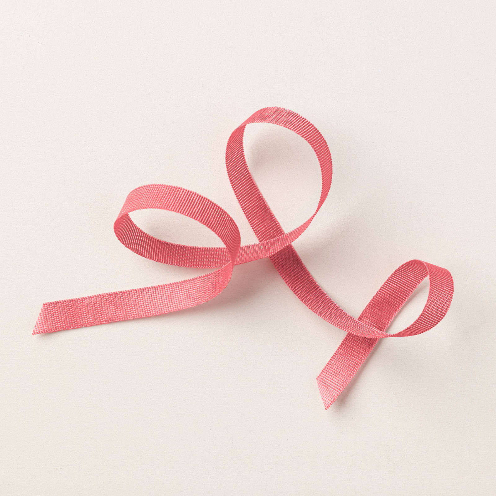 STRAWBERRY SLUSH 3/8" (1 CM) FAUX LINEN RIBBON