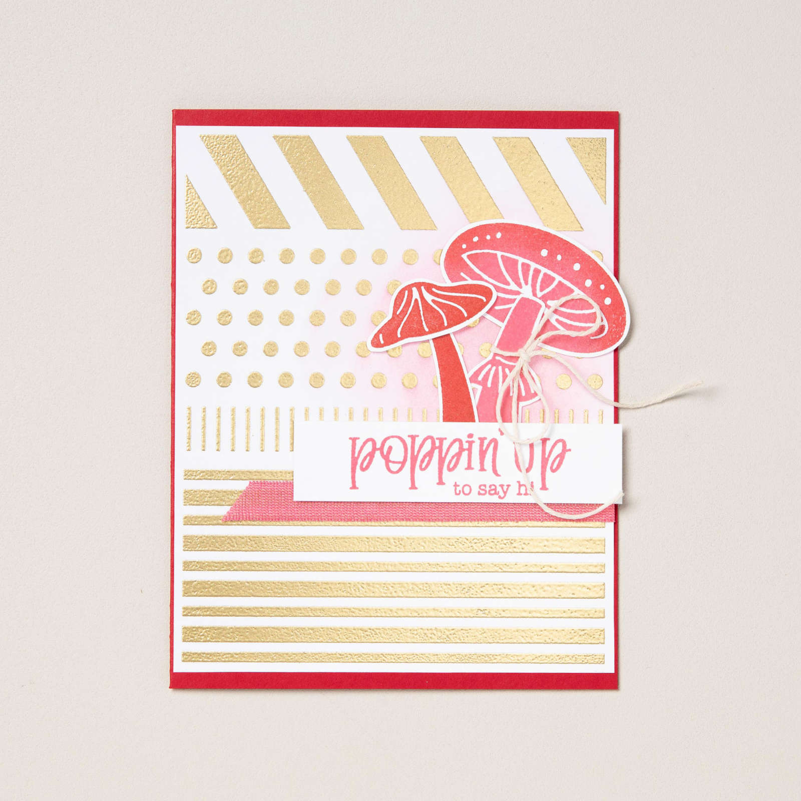 STRAWBERRY SLUSH 3/8" (1 CM) FAUX LINEN RIBBON