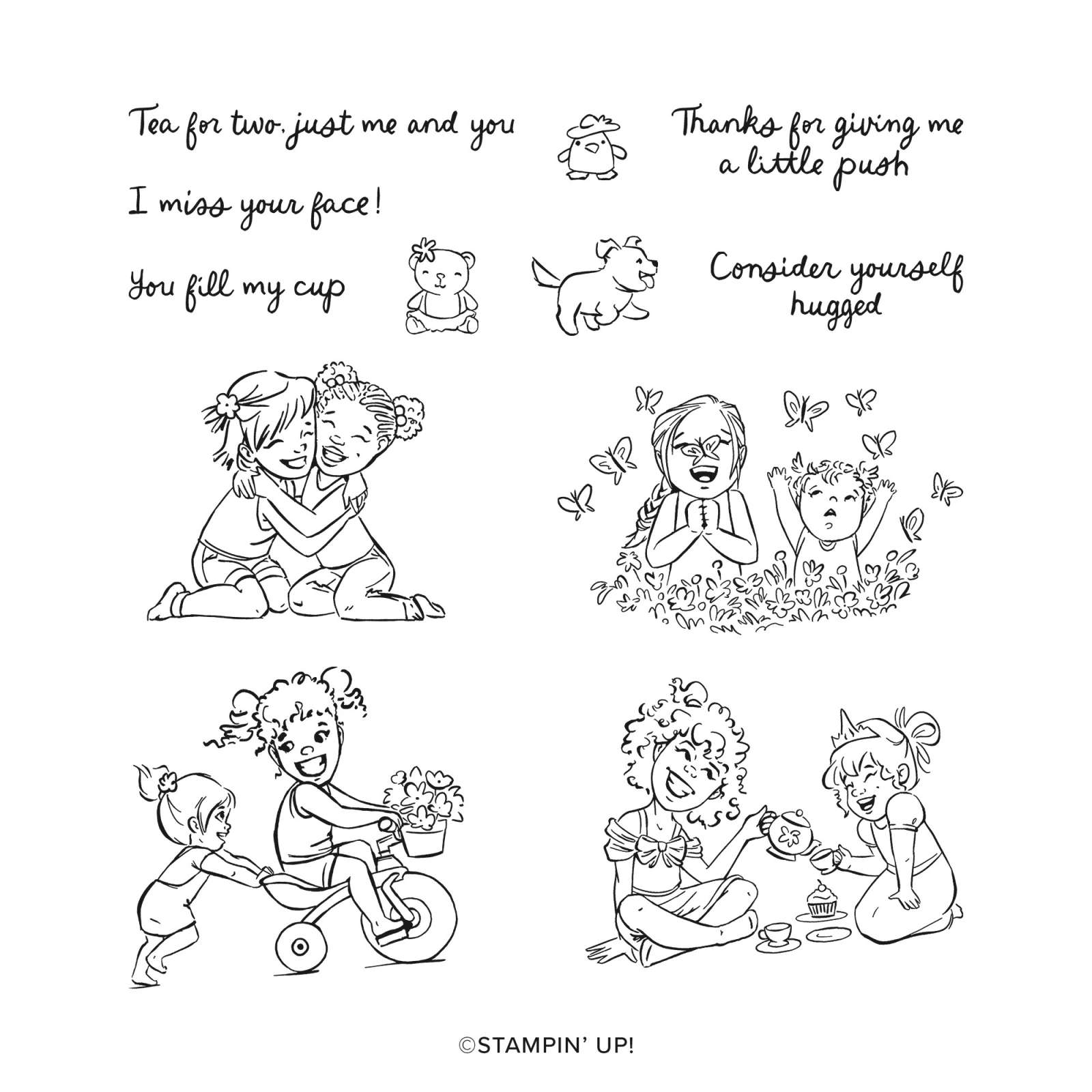 JUST ME & YOU CLING STAMP SET (ENGLISH)