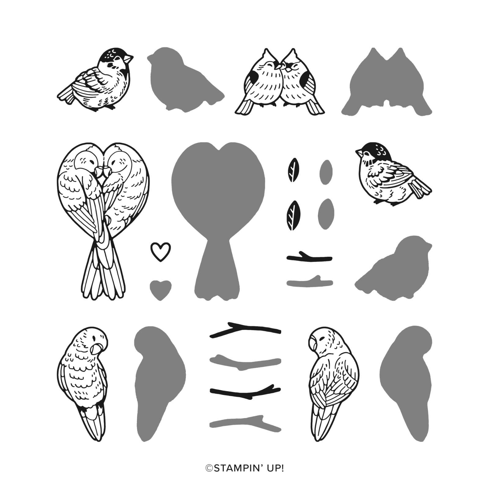 FEATHERED FUN PHOTOPOLYMER STAMP SET