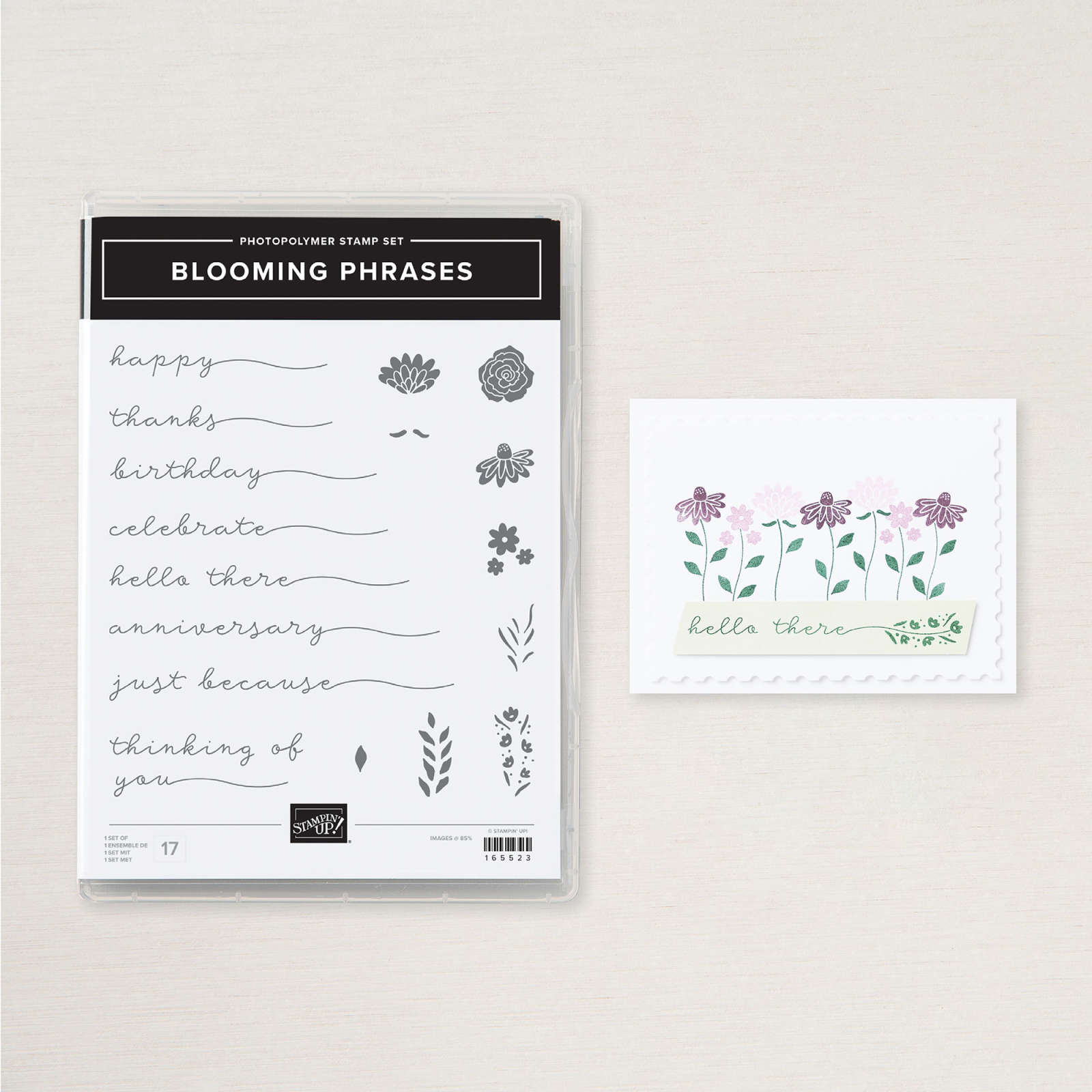 BLOOMING PHRASES PHOTOPOLYMER STAMP SET (ENGLISH)