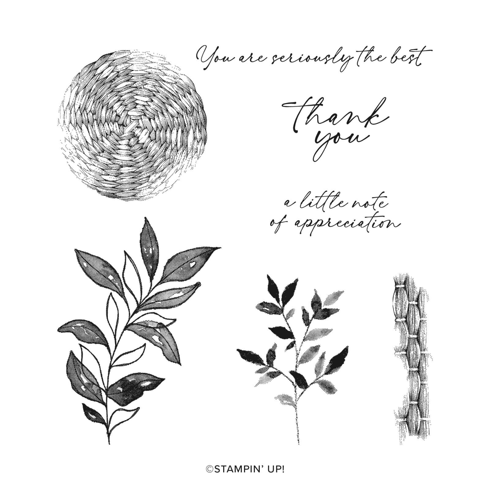 TEXTURED NOTES CLING STAMP SET (ENGLISH)