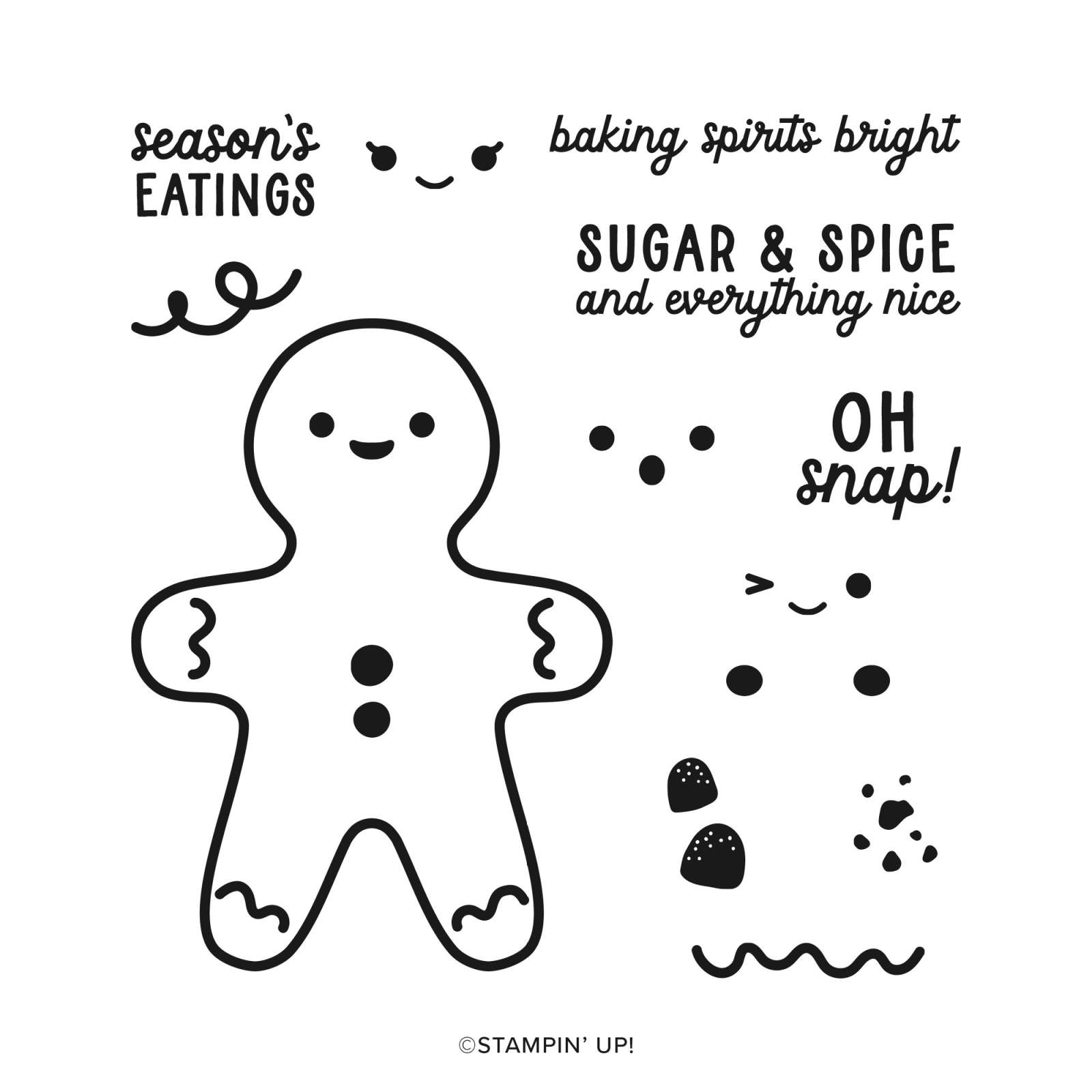 STEMPELSET KLARSICHT GINGERBREAD MAN (ENGLISCH)