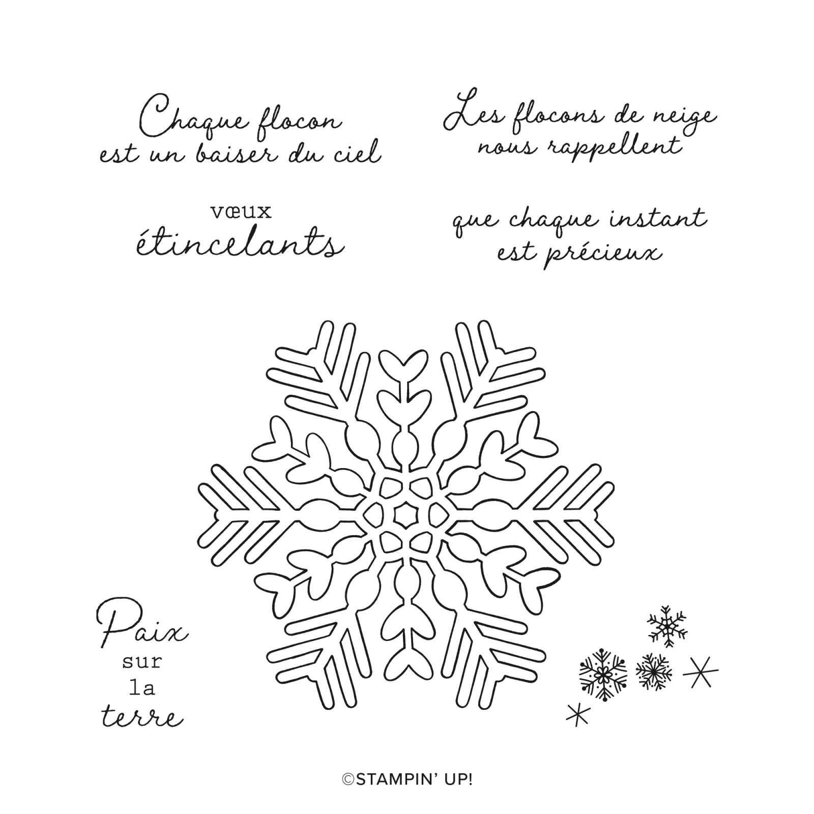 BAISERS DU CIEL PHOTOPOLYMER STAMP SET (FRENCH)