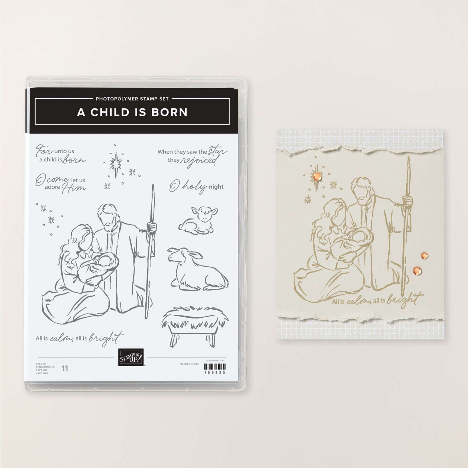 A CHILD IS BORN PHOTOPOLYMER STAMP SET (ENGLISH)