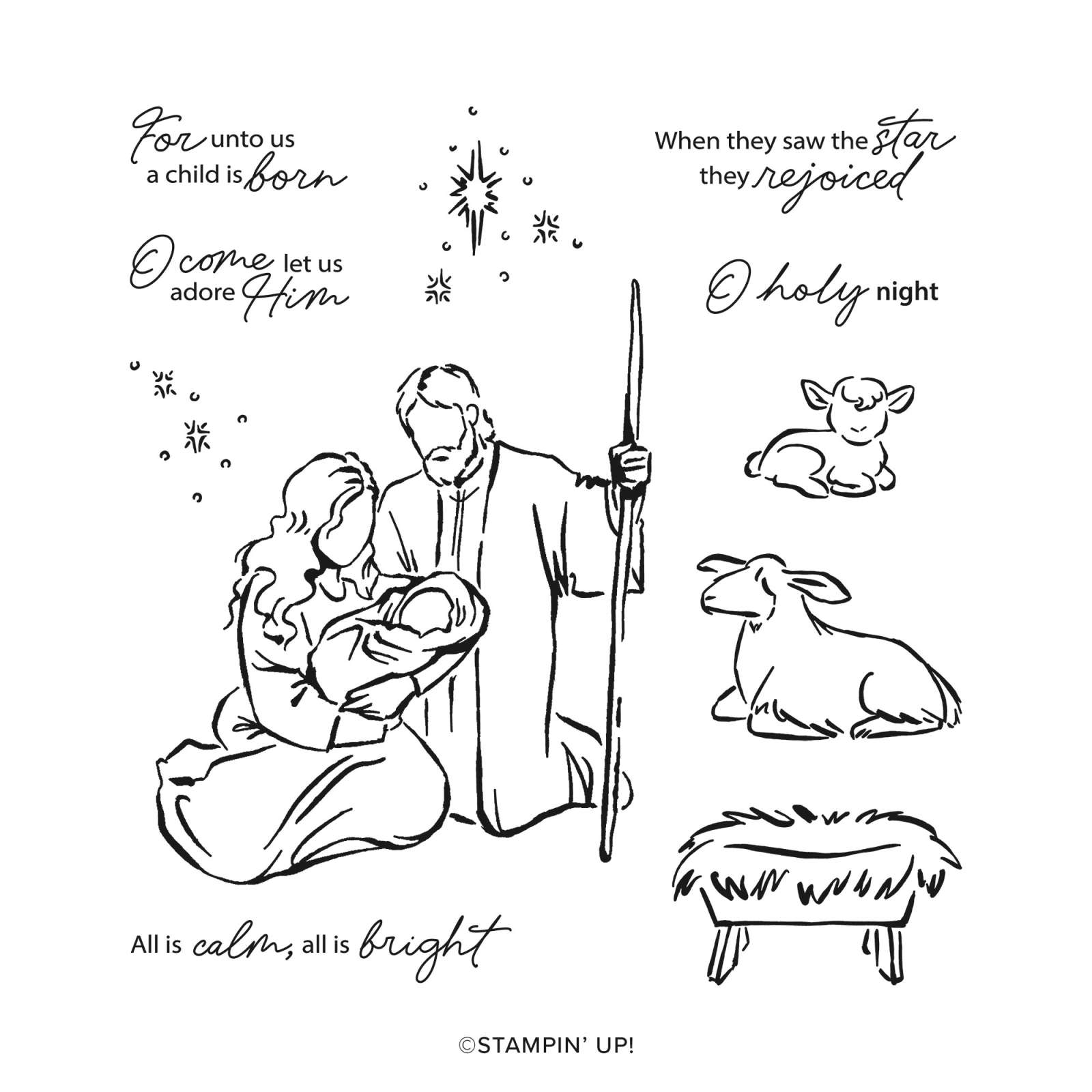 A CHILD IS BORN PHOTOPOLYMER STAMP SET (ENGLISH)