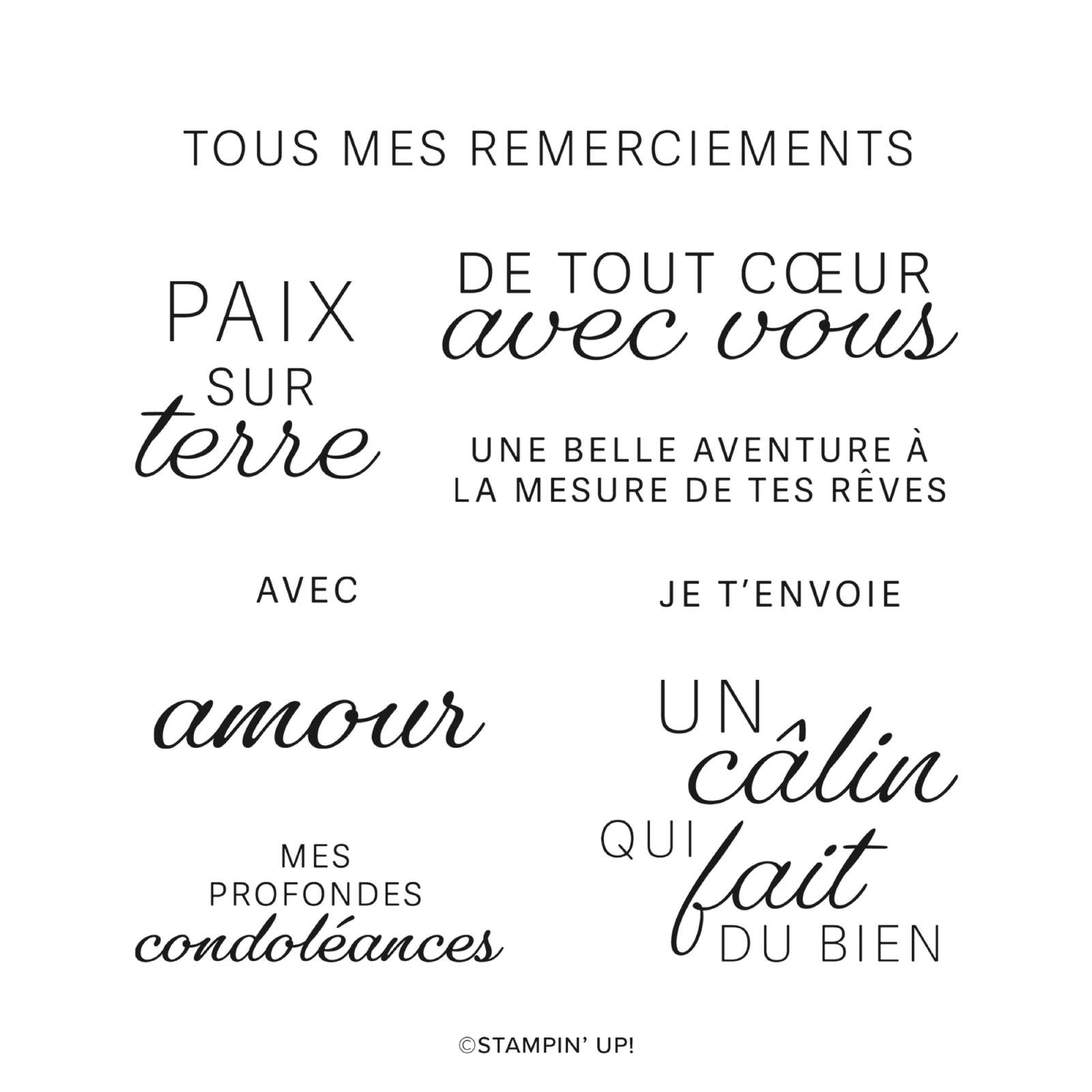 SET DE TAMPONS EN RÉSINE PAIX SUR TERRE (FRANÇAIS)