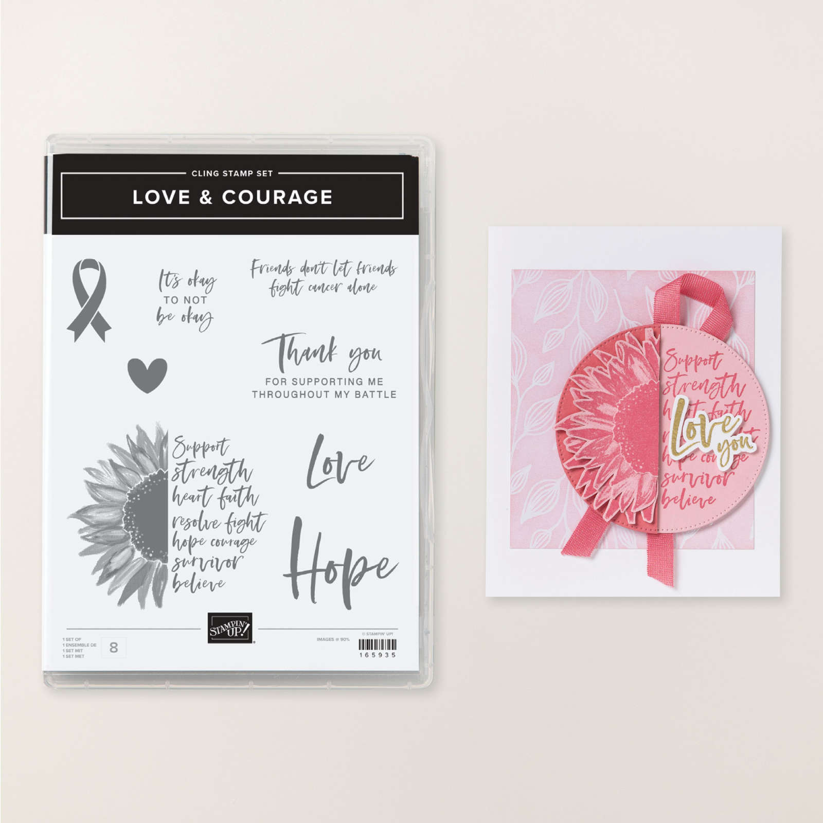 LOVE & COURAGE CLING STAMP SET (ENGLISH)