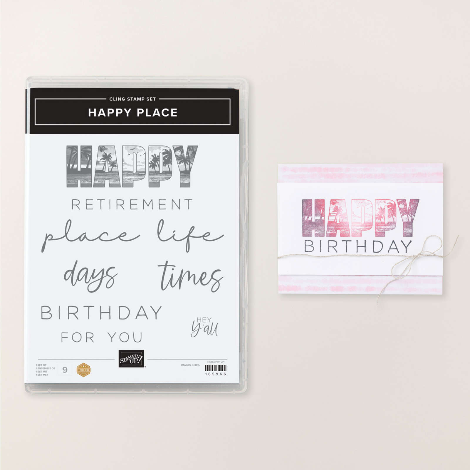 HAPPY PLACE CLING STAMP SET (ENGLISH)