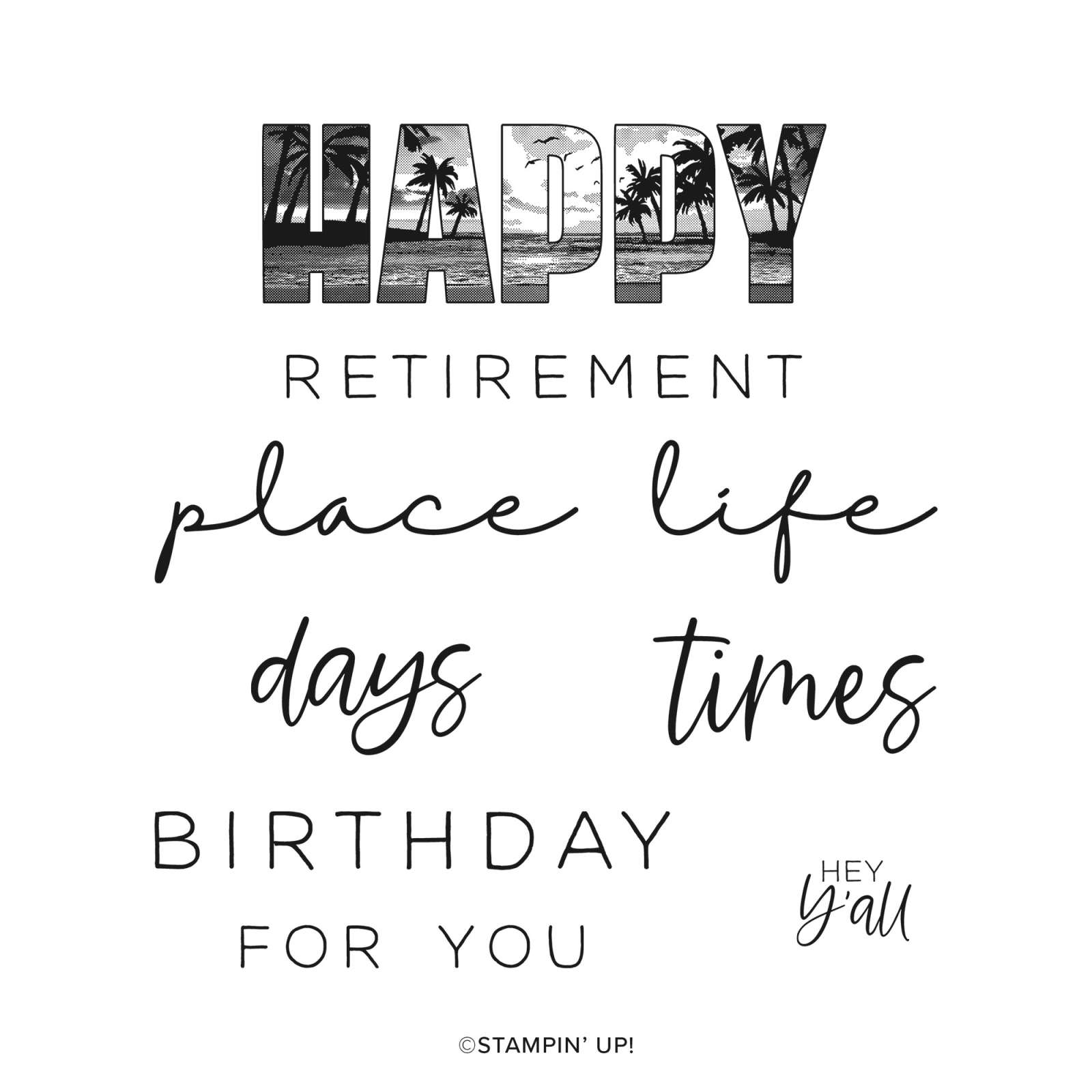 HAPPY PLACE CLING STAMP SET (ENGLISH)