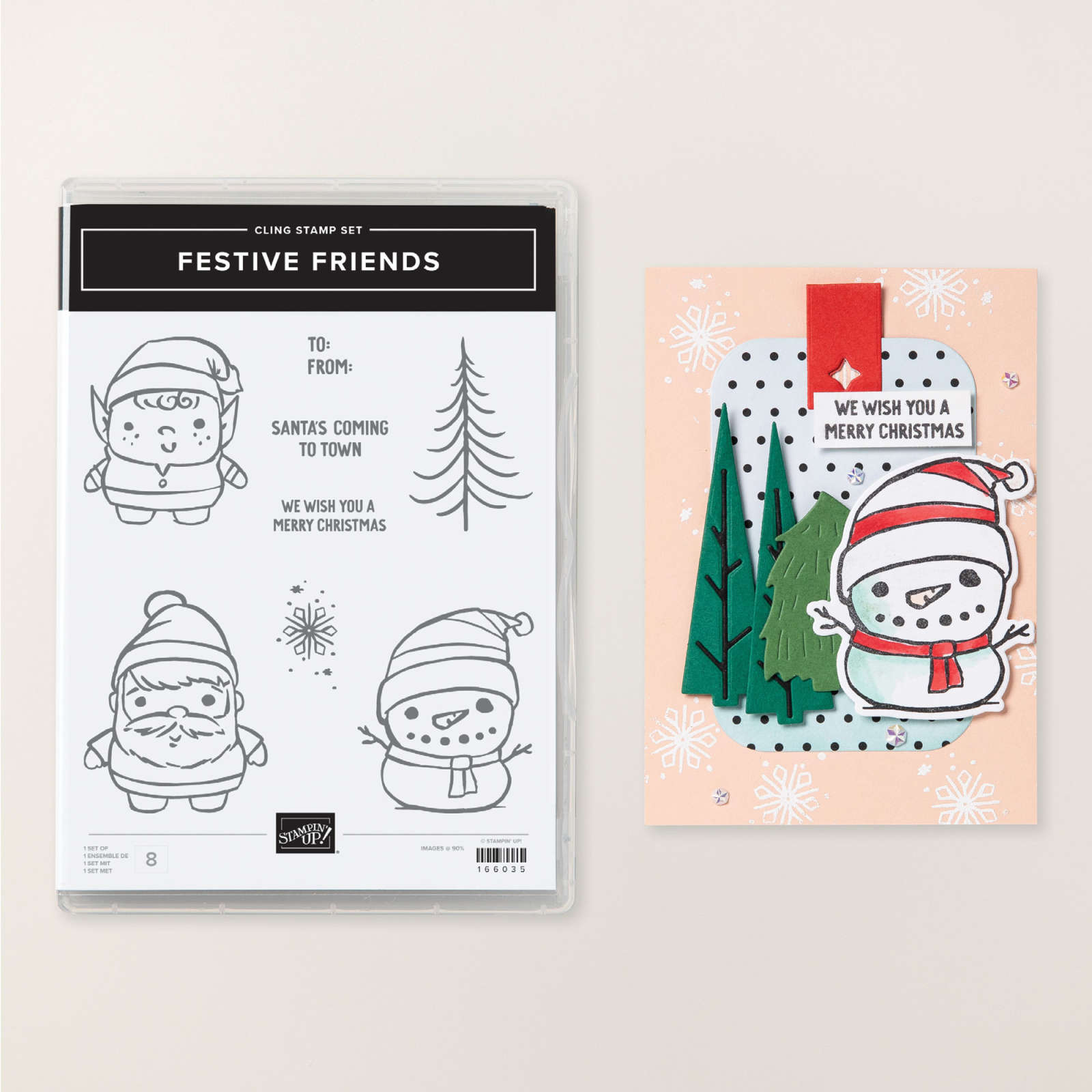 STEMPELSET ABLÖSBAR FESTIVE FRIENDS (ENGLISCH)