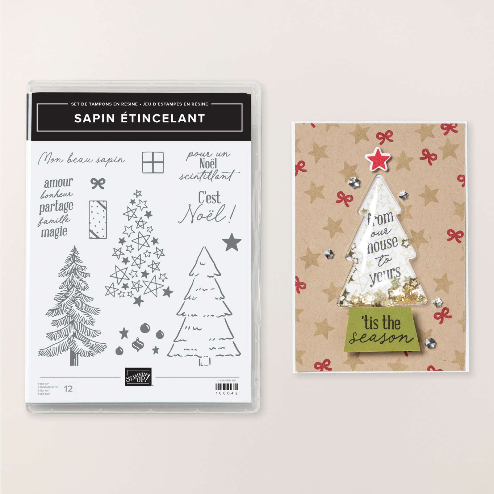 STEMPELSET KLARSICHT SAPIN ÉTINCELANT (FRANZÖSISCH)