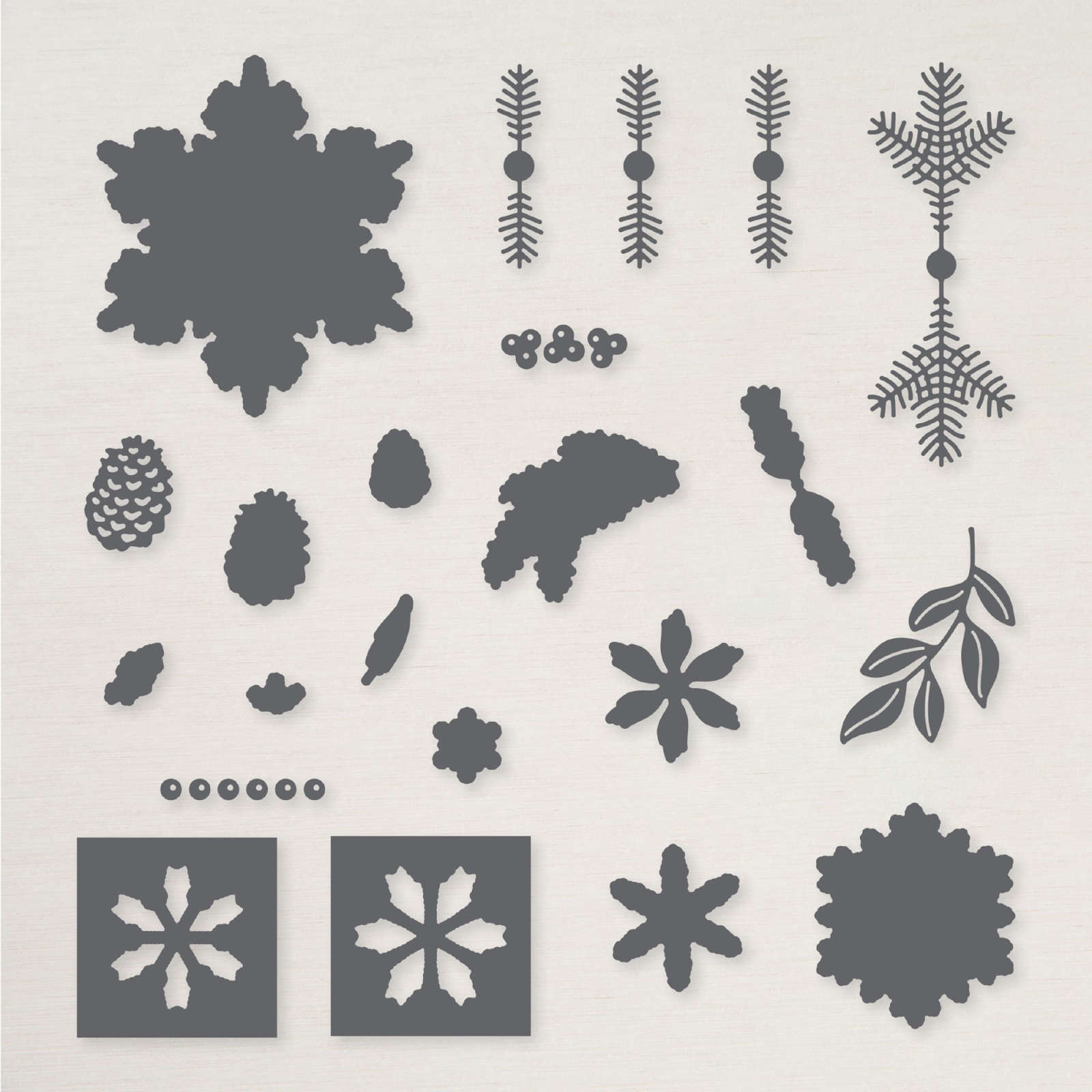 PRODUKTREIHEN-KOLLEKTION ELEGANT PINE SNOWFLAKES (ENGLISCH)