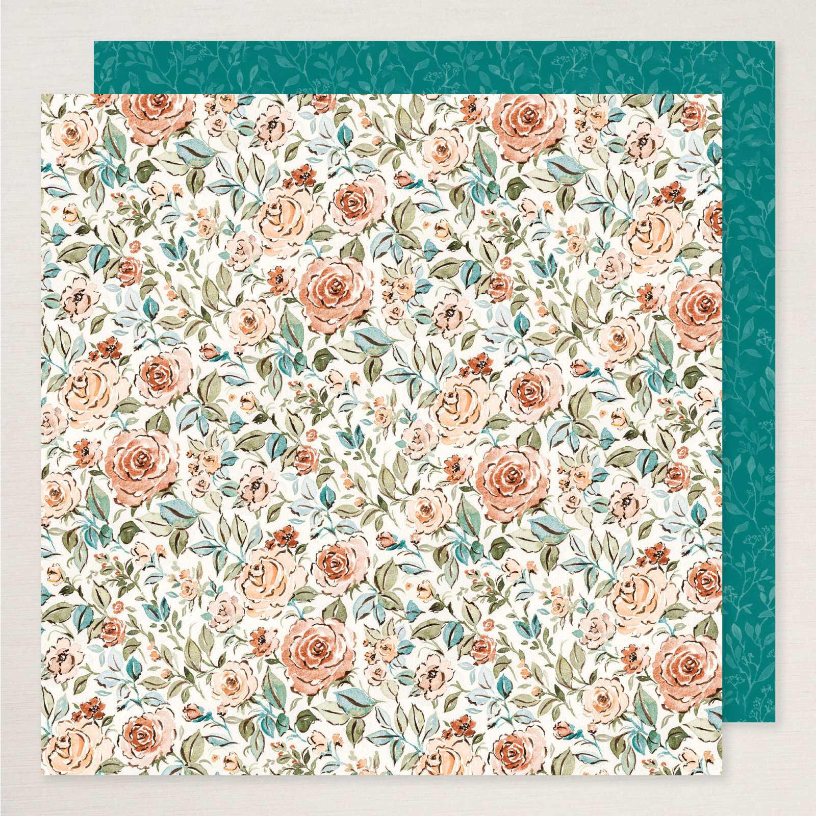 FLORAL CHARM-DESIGNPAPIER 12" X 12" (30,5 X 30,5 CM)