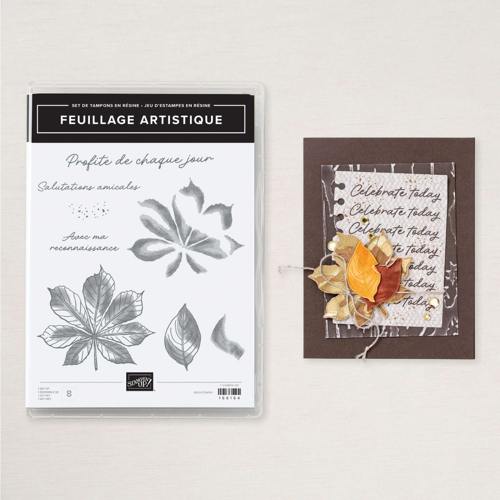FEUILLAGE ARTISTIQUE PHOTOPOLYMER STAMP SET (FRENCH)