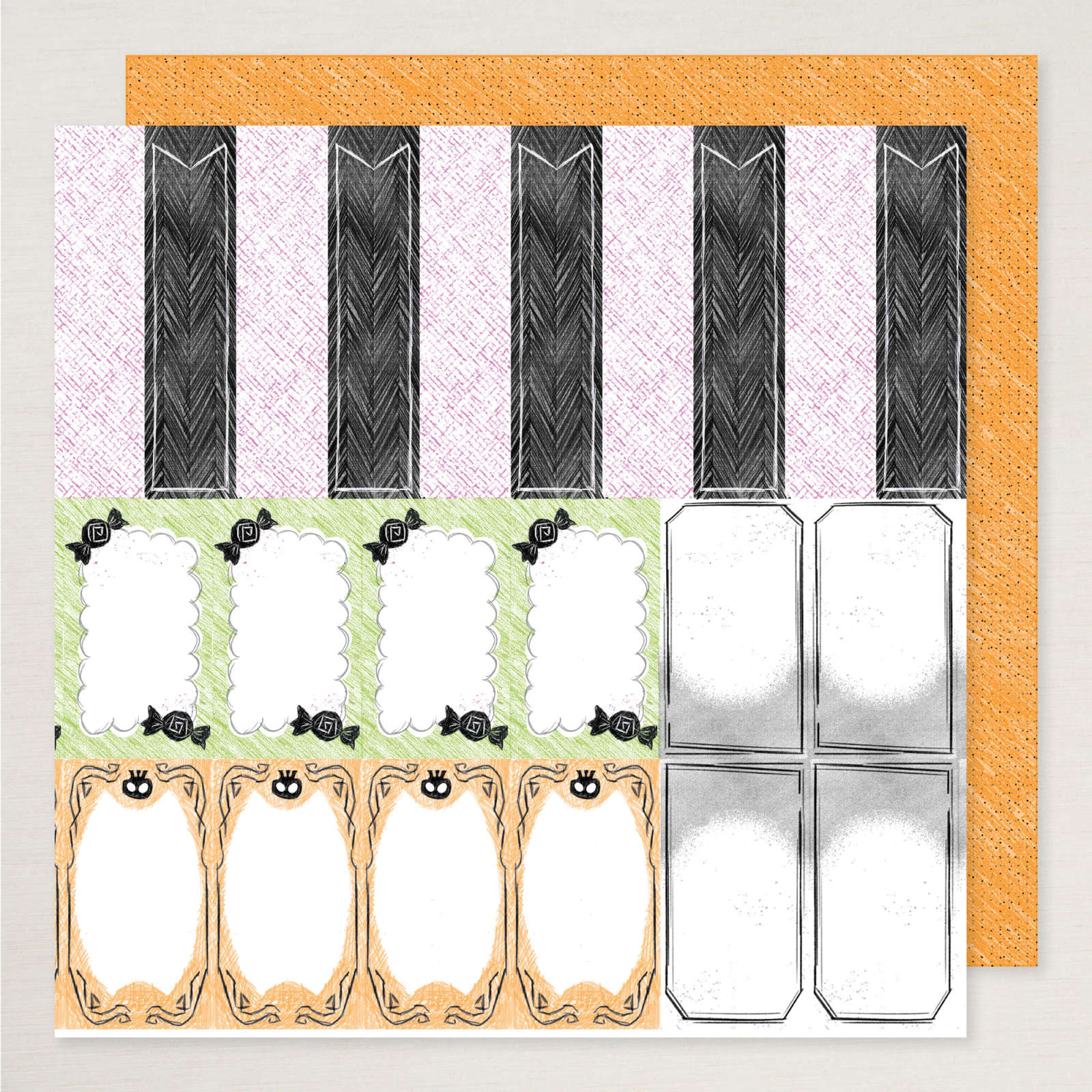 SPECIAAL DESIGNPAPIER SPOOKY SWEET 12" X 12" (30,5 X 30,5 CM)