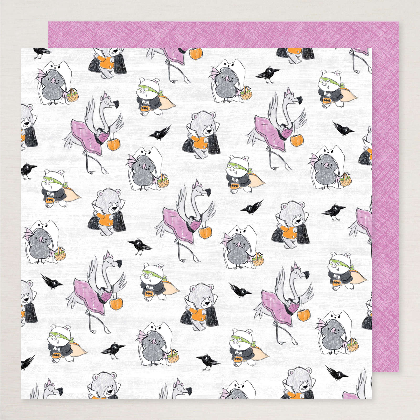 SPECIAAL DESIGNPAPIER SPOOKY SWEET 12" X 12" (30,5 X 30,5 CM)