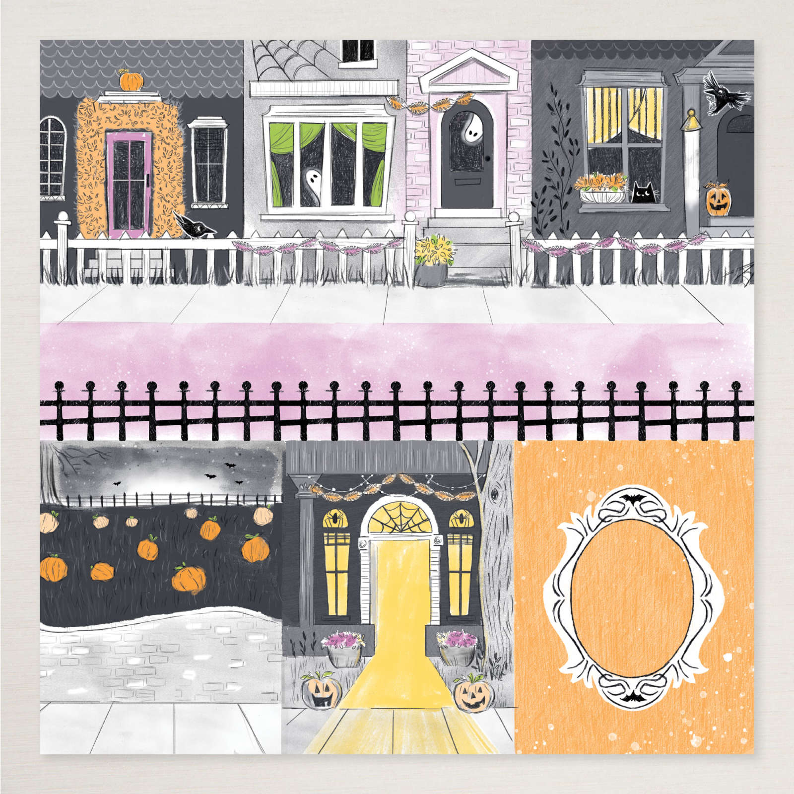 SPECIAAL DESIGNPAPIER SPOOKY SWEET 12" X 12" (30,5 X 30,5 CM)