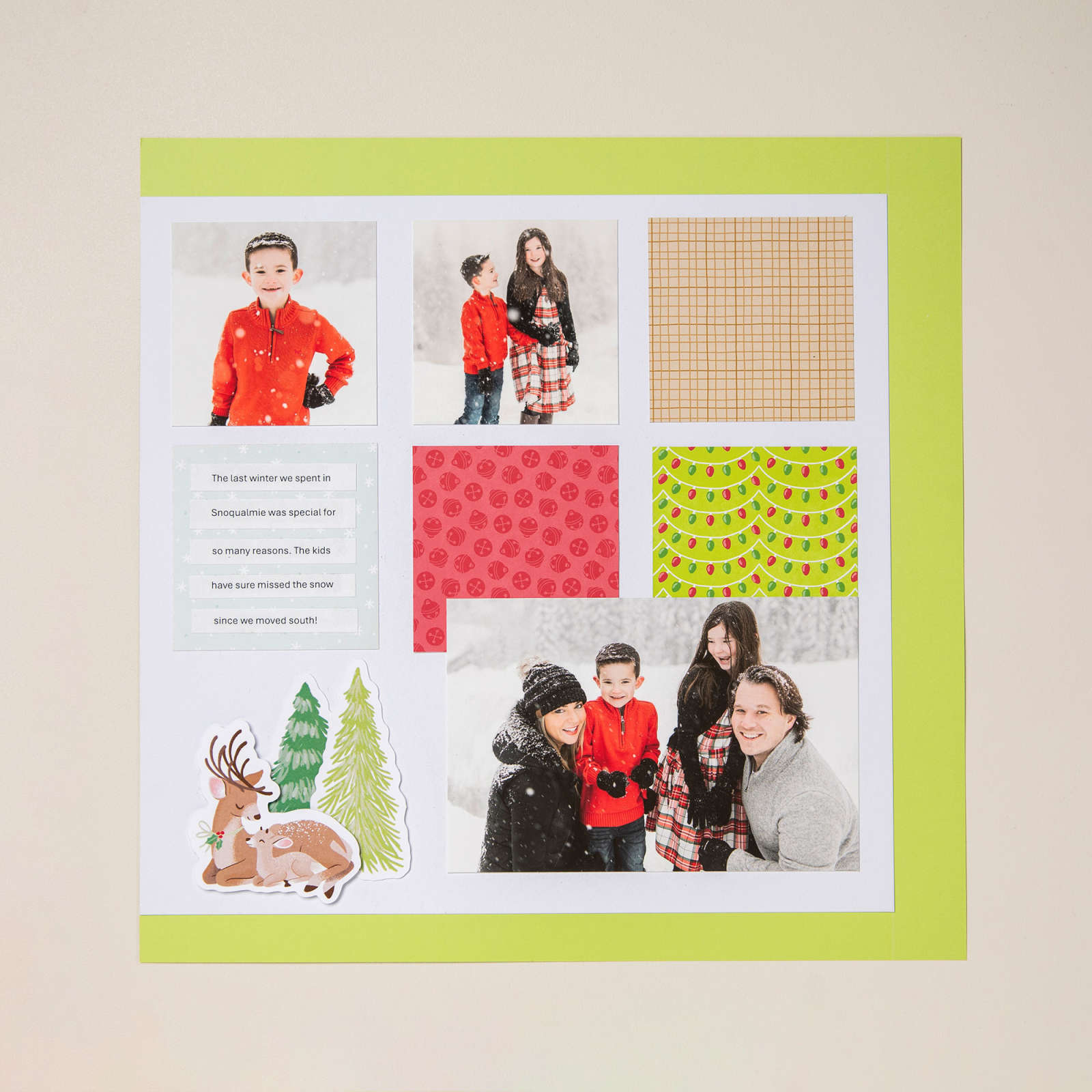 REINDEER MEMORIES SCRAPBOOKING WORKSHOP KIT (ENGLISH)