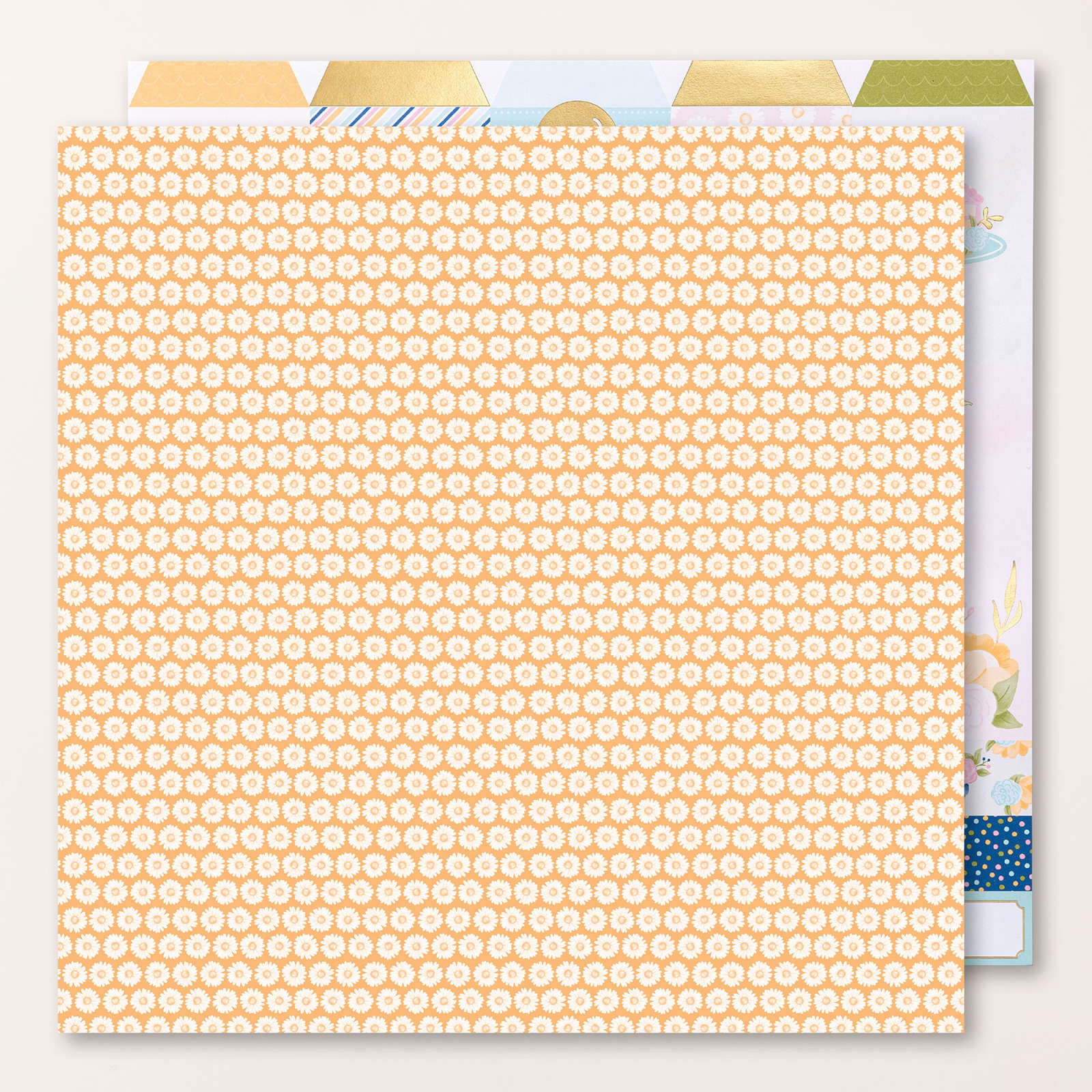 SPECIAAL DESIGNPAPIER WILDFLOWER BIRTHDAY MET STICKERVEL (ENGELS)