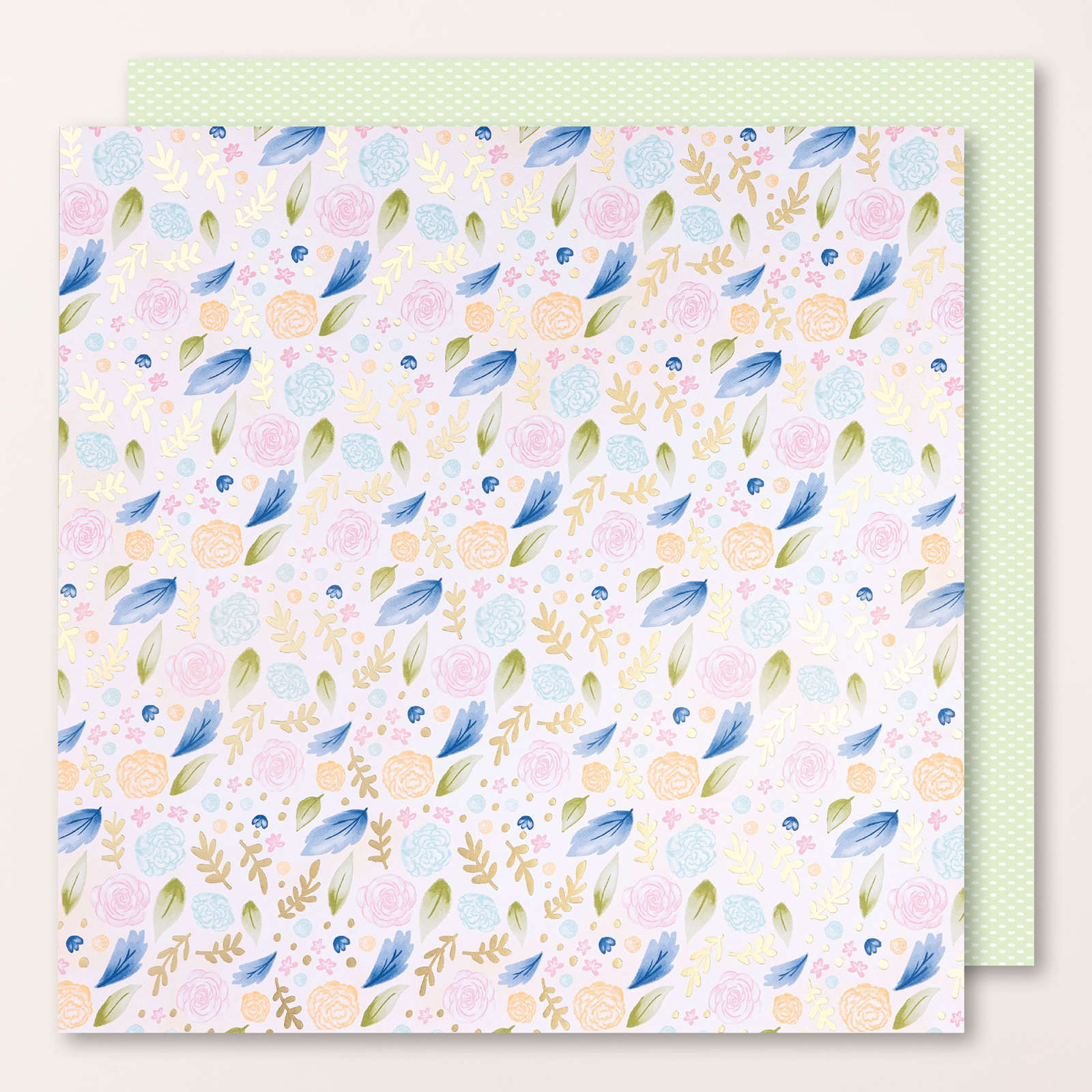 SPECIAAL DESIGNPAPIER WILDFLOWER BIRTHDAY MET STICKERVEL (ENGELS)