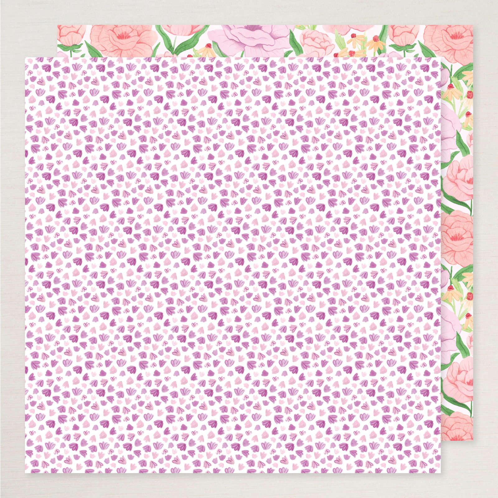 DESIGNERPAPIER 12" X 12" (30,5 X 30,5 CM) UND AUFKLEBERBOGEN FRÖHLICH FLORAL (ENGLISCH)