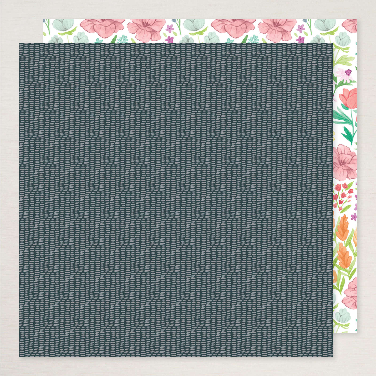 DESIGNERPAPIER 12" X 12" (30,5 X 30,5 CM) UND AUFKLEBERBOGEN FRÖHLICH FLORAL (ENGLISCH)