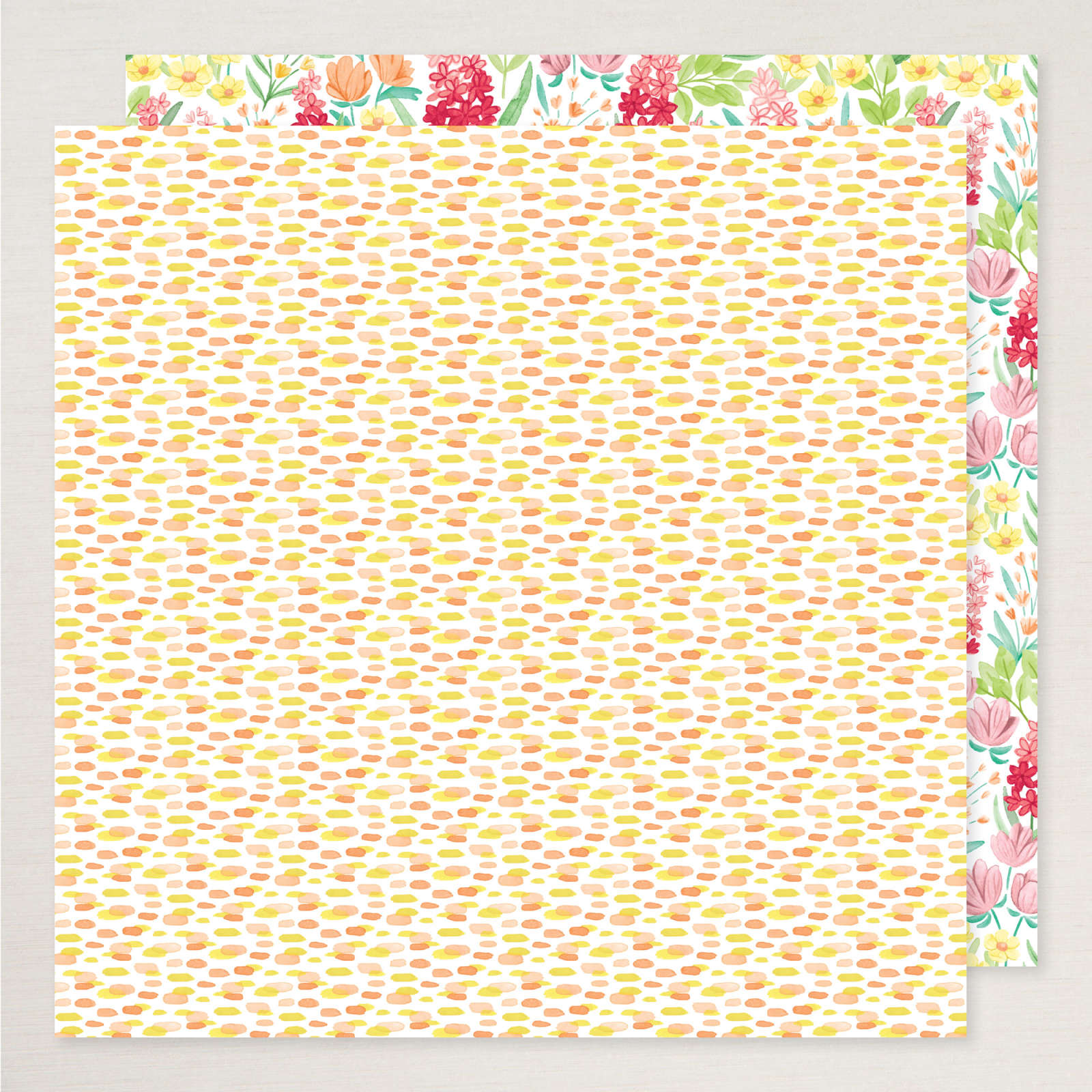 DESIGNERPAPIER 12" X 12" (30,5 X 30,5 CM) UND AUFKLEBERBOGEN FRÖHLICH FLORAL (ENGLISCH)