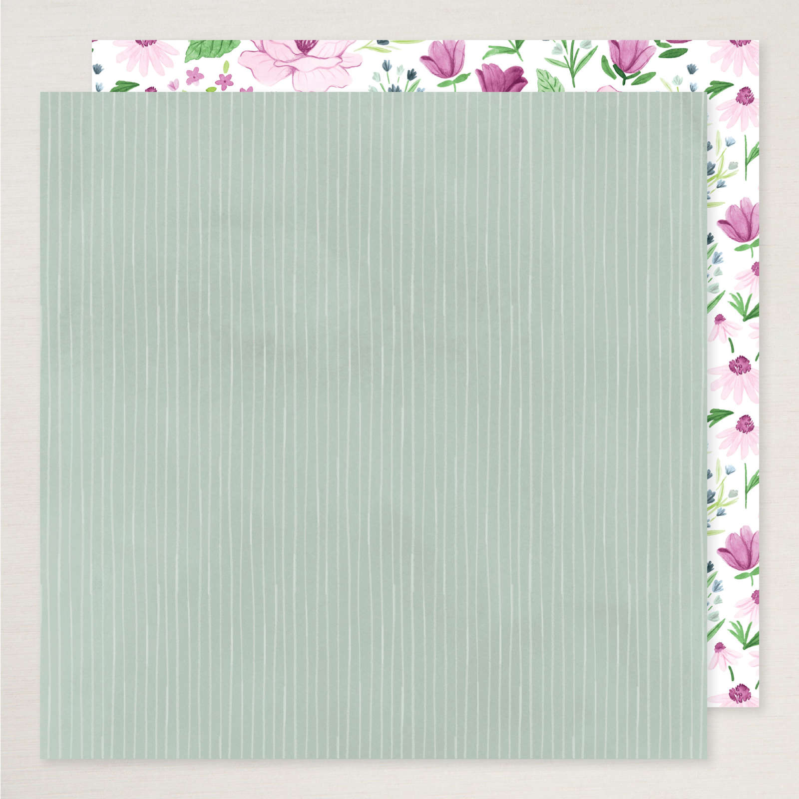 DESIGNERPAPIER 12" X 12" (30,5 X 30,5 CM) UND AUFKLEBERBOGEN FRÖHLICH FLORAL (ENGLISCH)