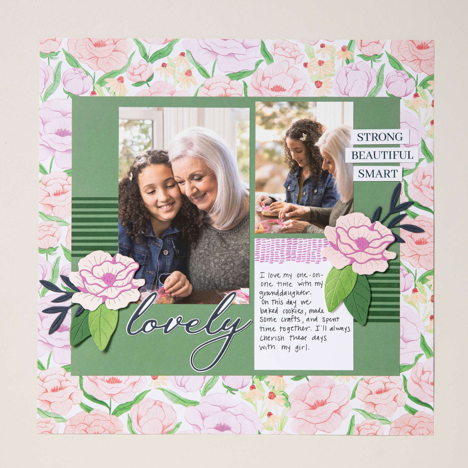 DESIGNERPAPIER 12" X 12" (30,5 X 30,5 CM) UND AUFKLEBERBOGEN FRÖHLICH FLORAL (ENGLISCH)