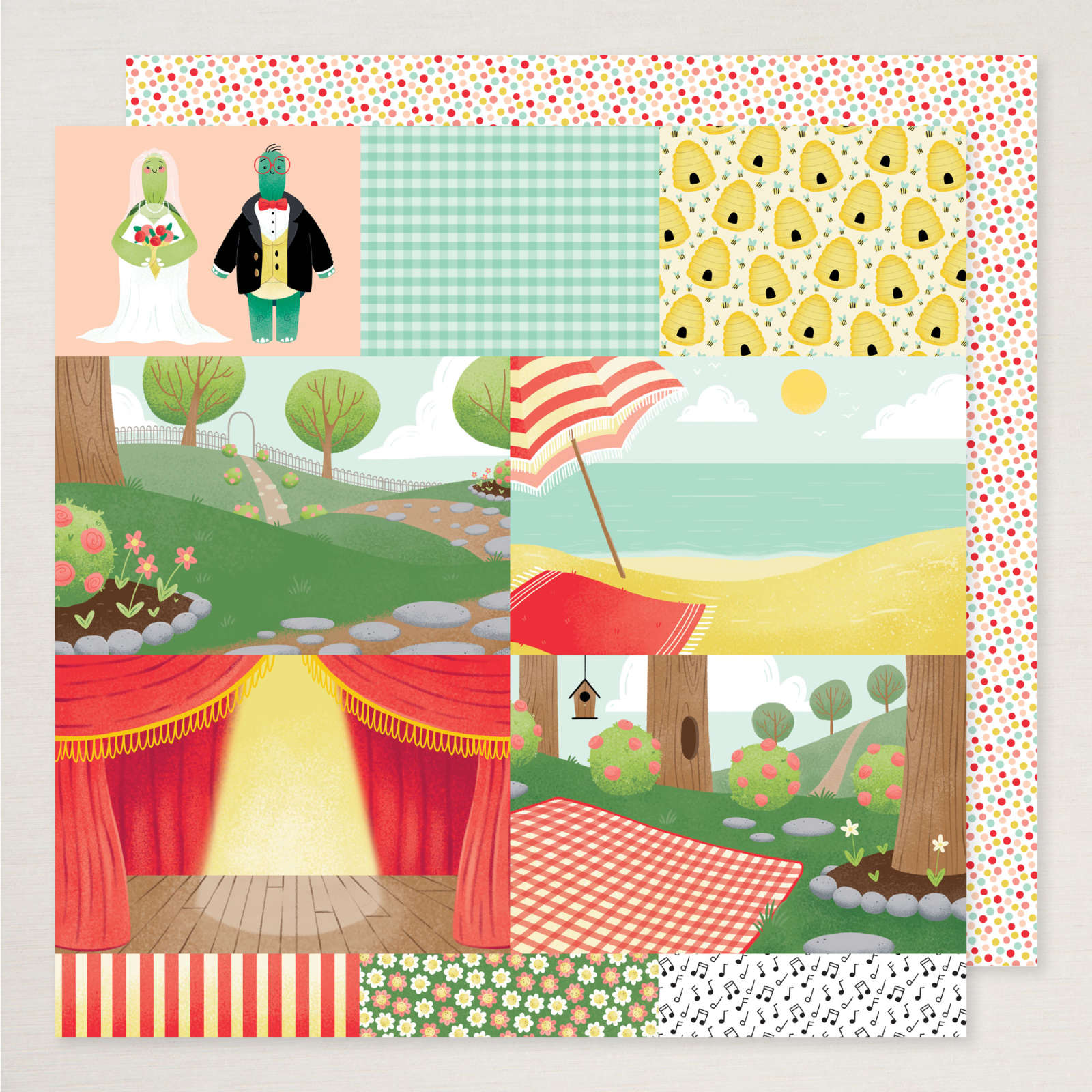 TURTLE-Y CUTE DESIGNER SERIES PAPER & STICKER SHEET (ENGLISH)