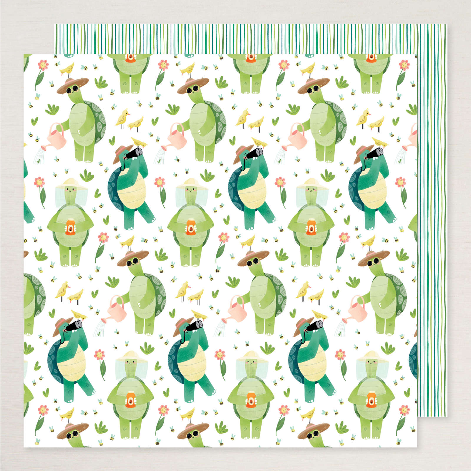TURTLE-Y CUTE DESIGNER SERIES PAPER & STICKER SHEET (ENGLISH)