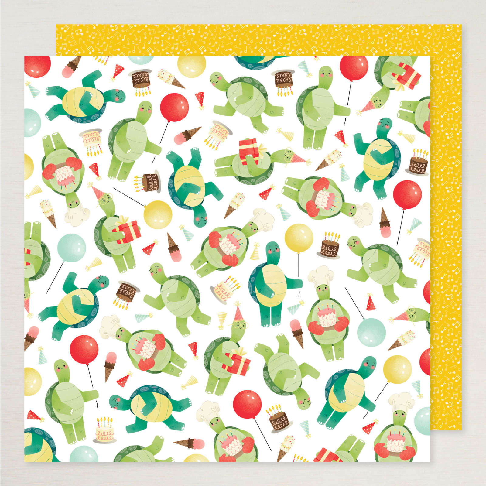 TURTLE-Y CUTE DESIGNER SERIES PAPER & STICKER SHEET (ENGLISH)