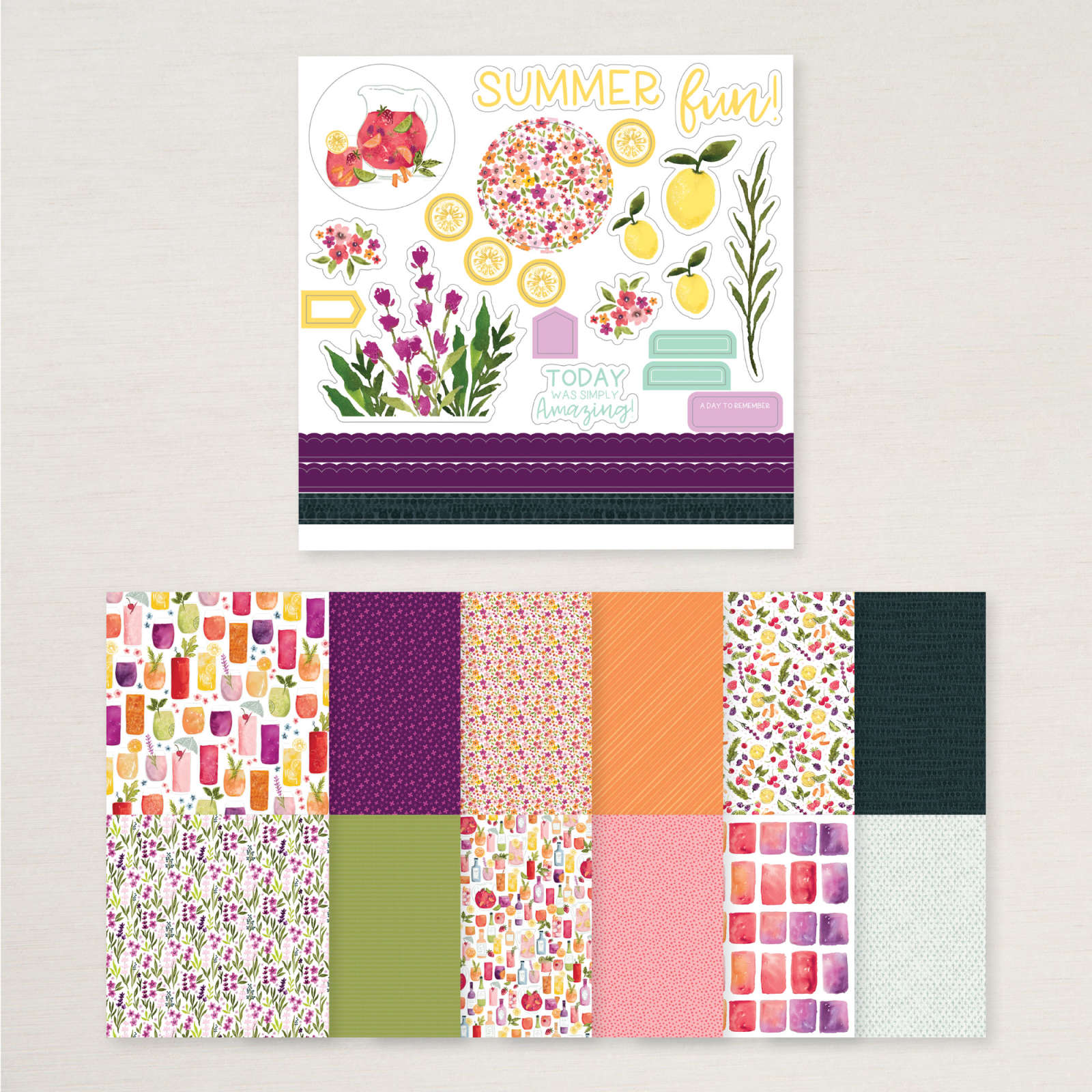 CELEBRATORY SIPS 12" X 12" (30.5 X 30.5 CM) DESIGNER SERIES PAPER & STICKER SHEET (ENGLISH)
