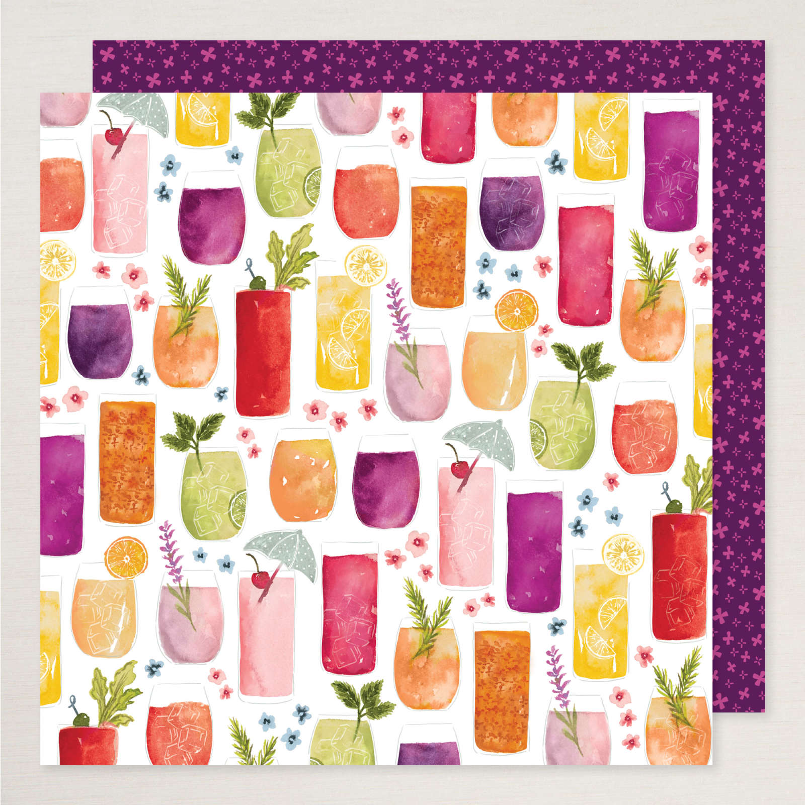 CELEBRATORY SIPS 12" X 12" (30.5 X 30.5 CM) DESIGNER SERIES PAPER & STICKER SHEET (ENGLISH)