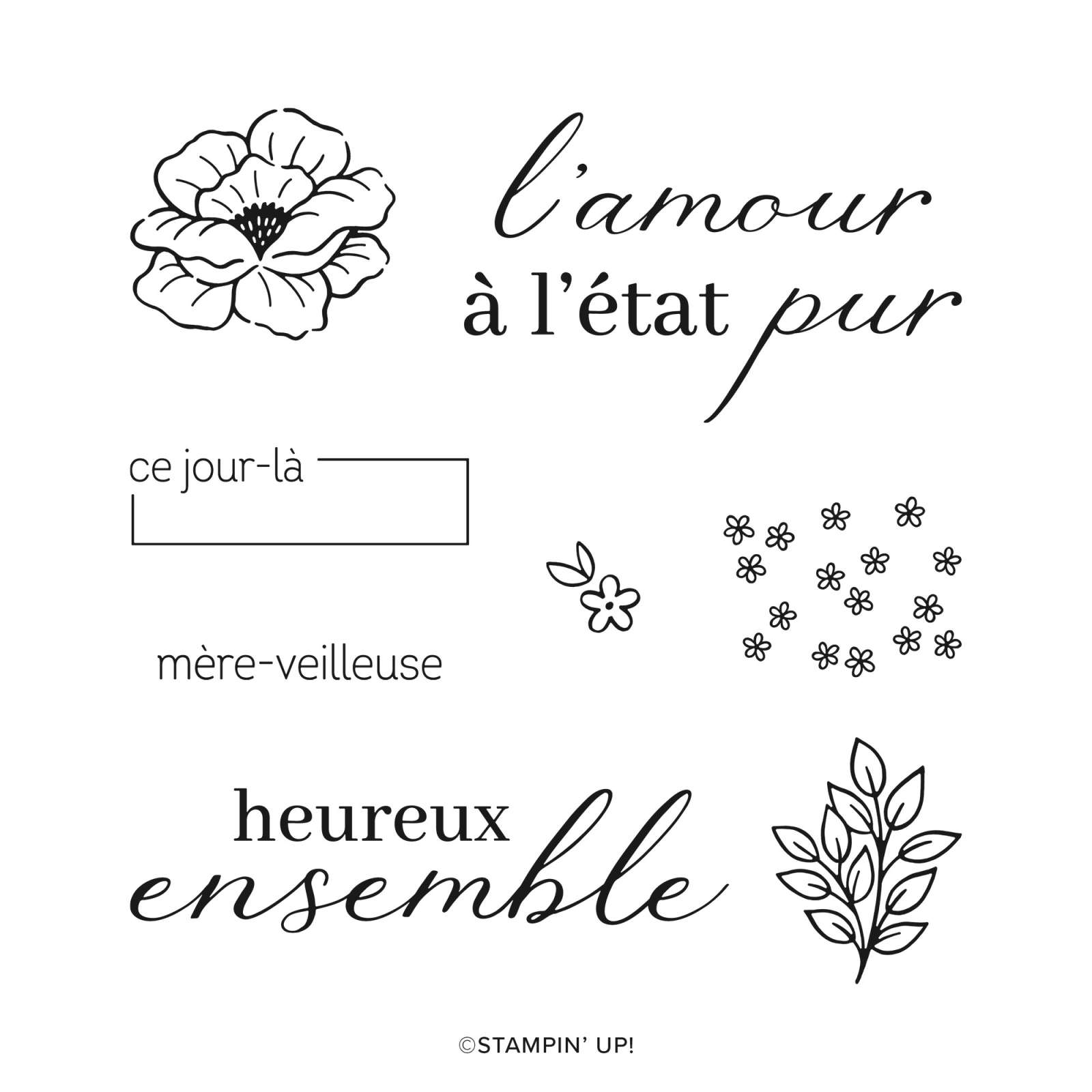 JEU D'ESTAMPES EN RÉSINE SOUVENIRS ÉPANOUIS (FRANÇAIS)