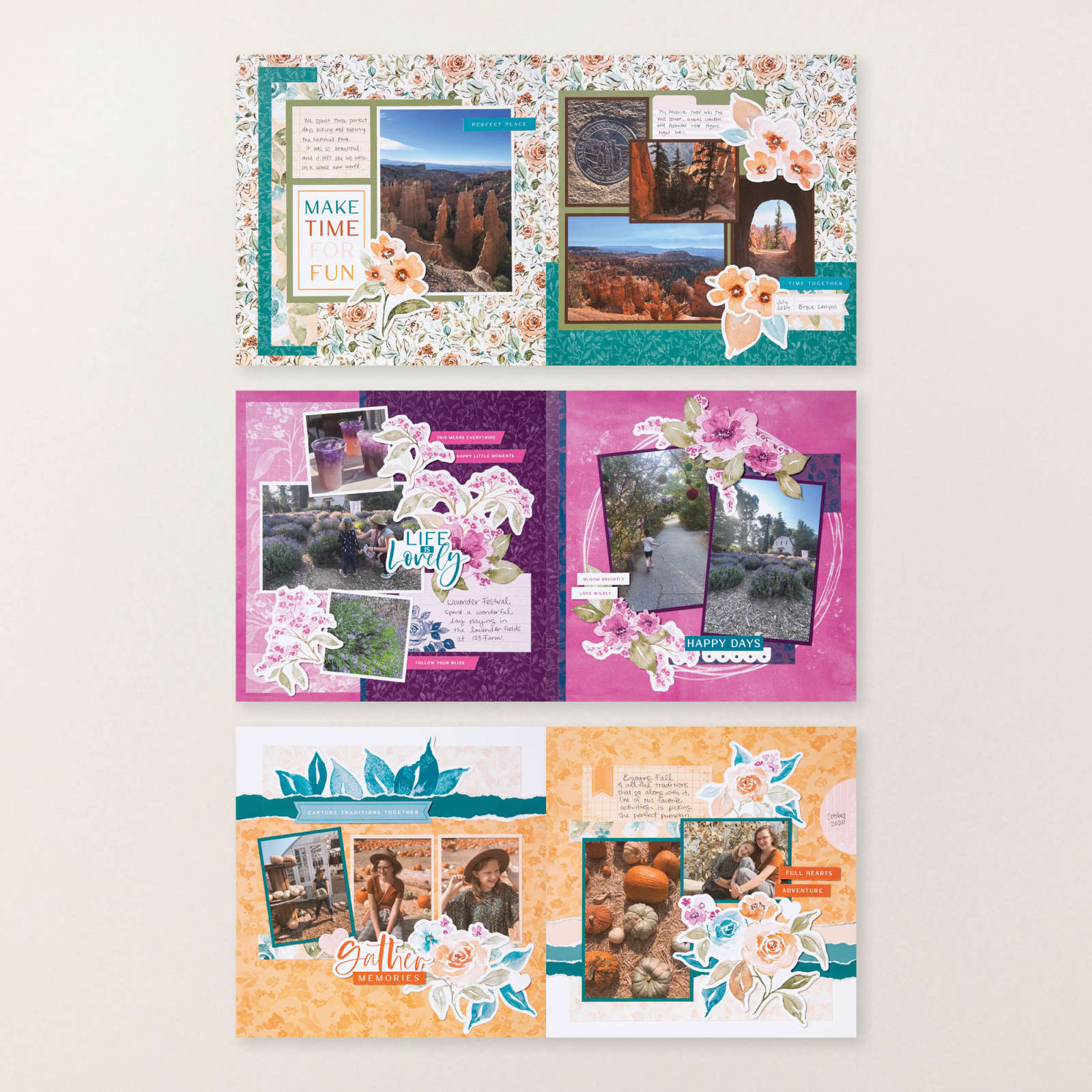 LOVELY FLORALS SCRAPBOOKING WORKSHOP KIT (ENGLISH)