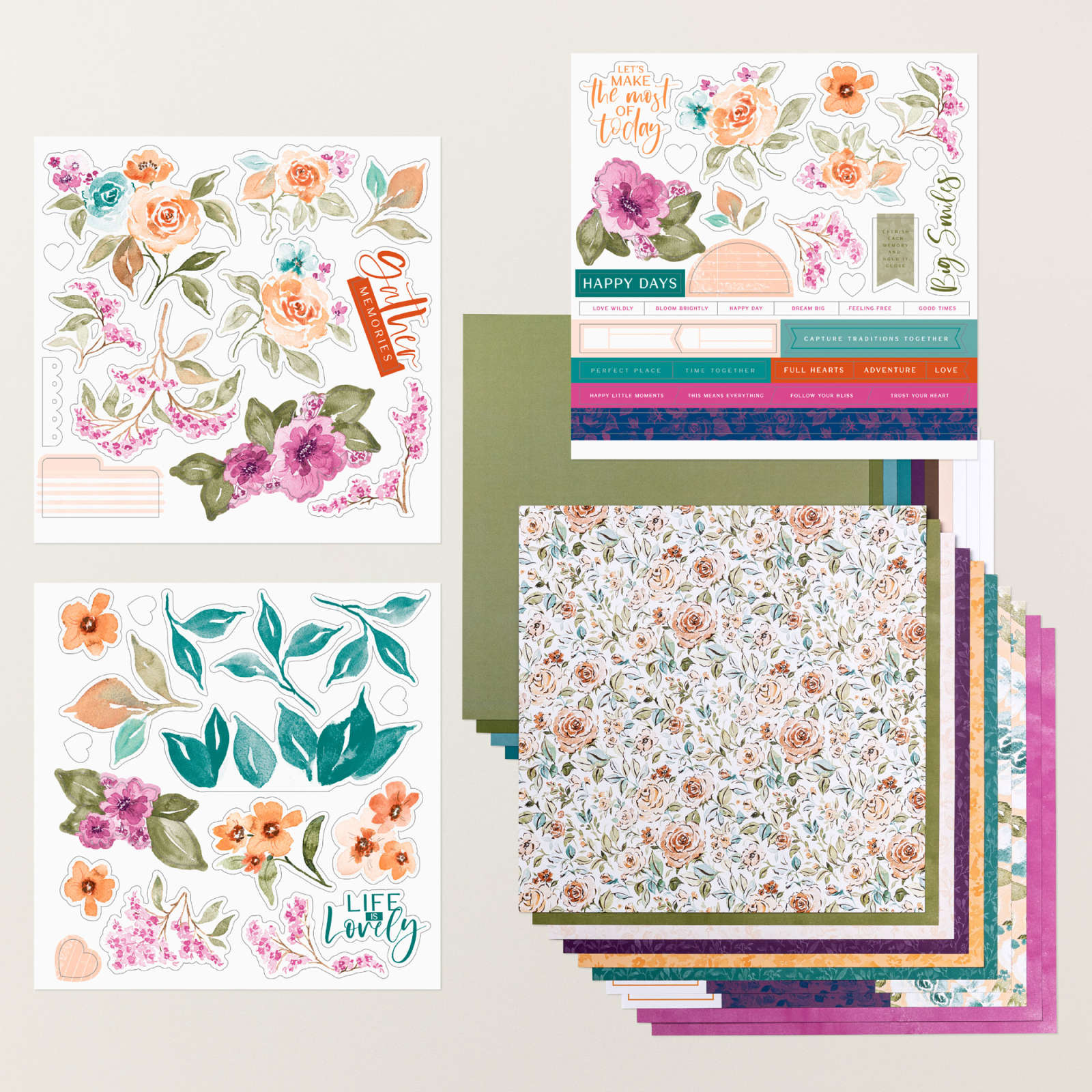 LOVELY FLORALS SCRAPBOOKING WORKSHOP KIT (ENGLISH)