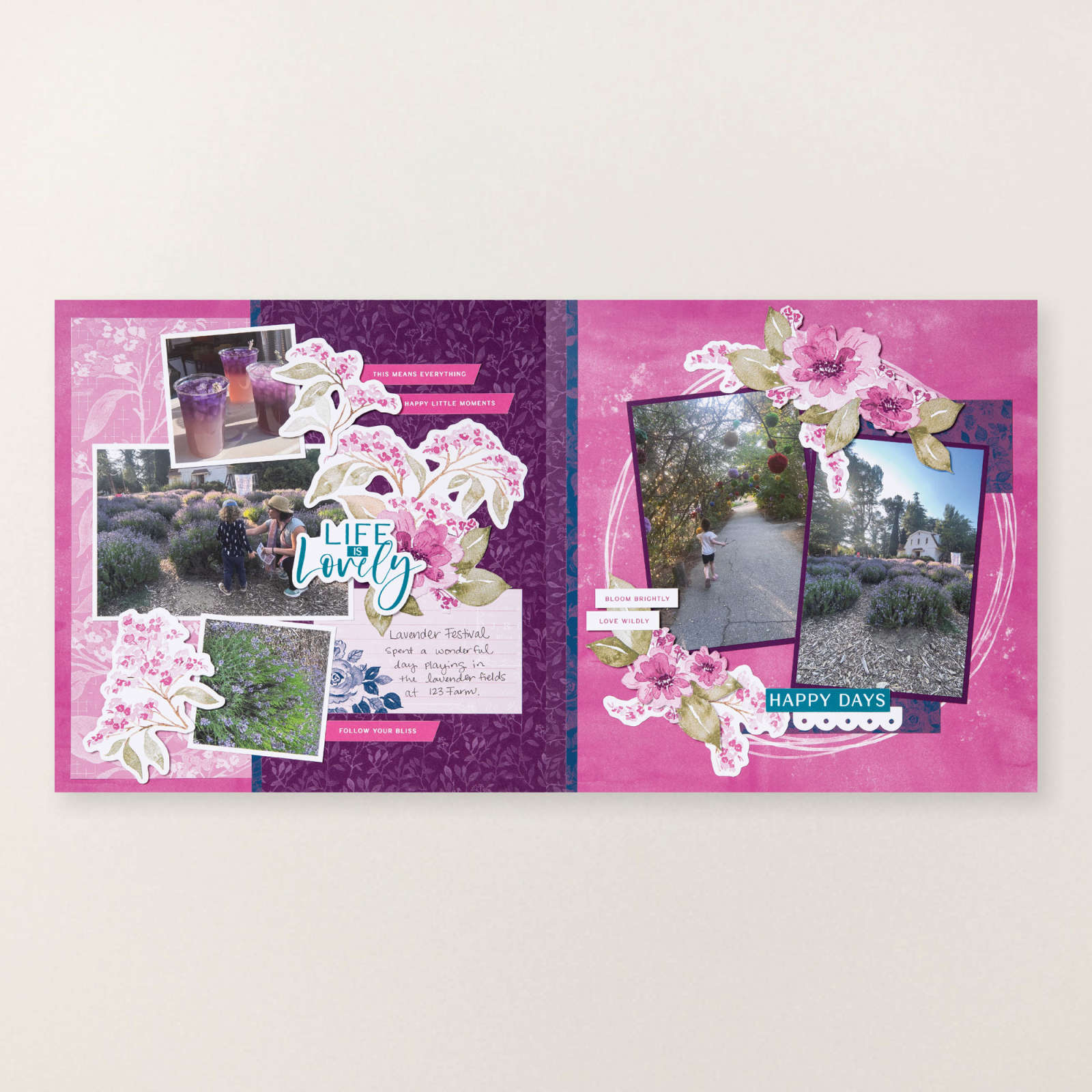 LOVELY FLORALS SCRAPBOOKING WORKSHOP KIT (ENGLISH)