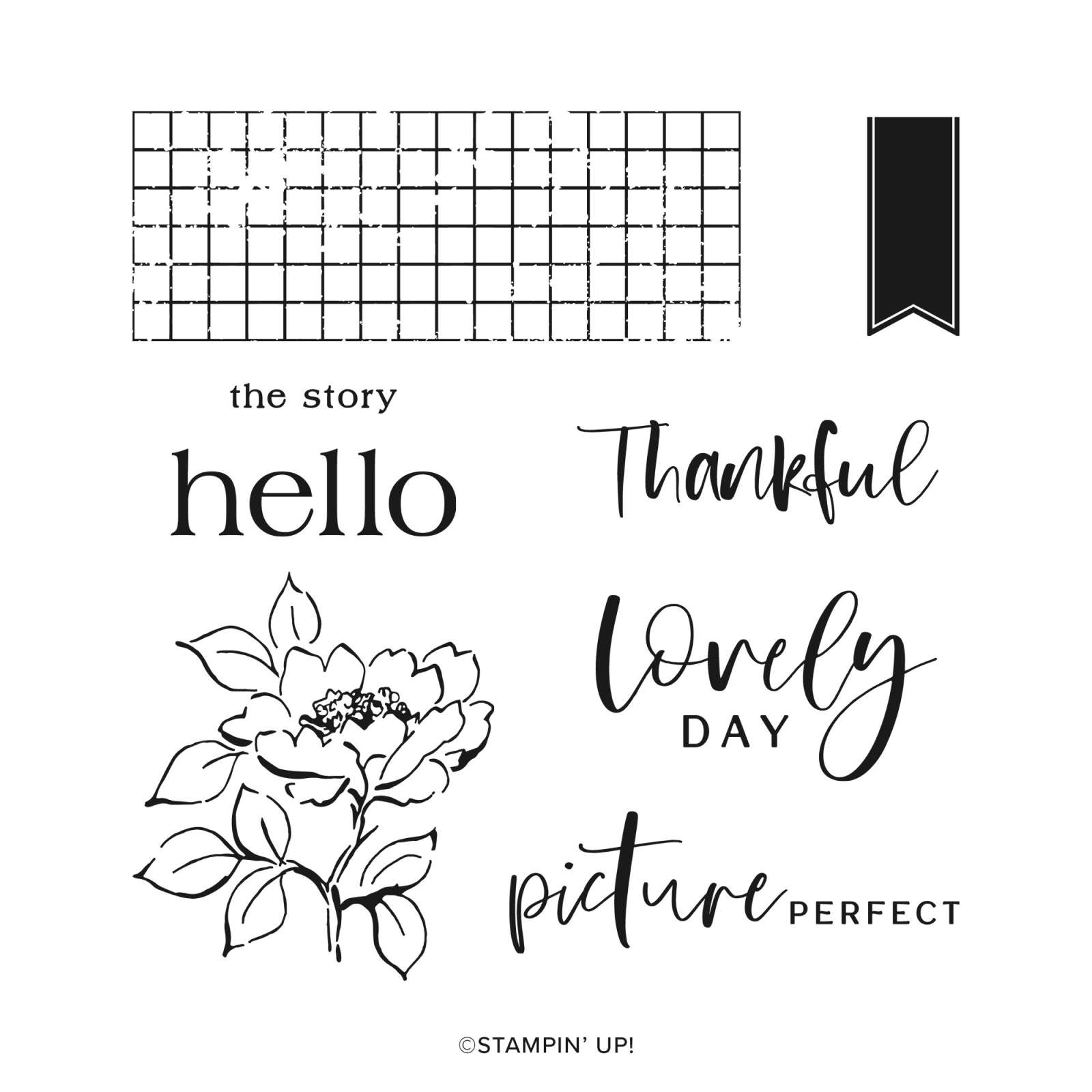 SET DE TAMPONS EN RÉSINE LOVELY FLORALS (ANGLAIS)