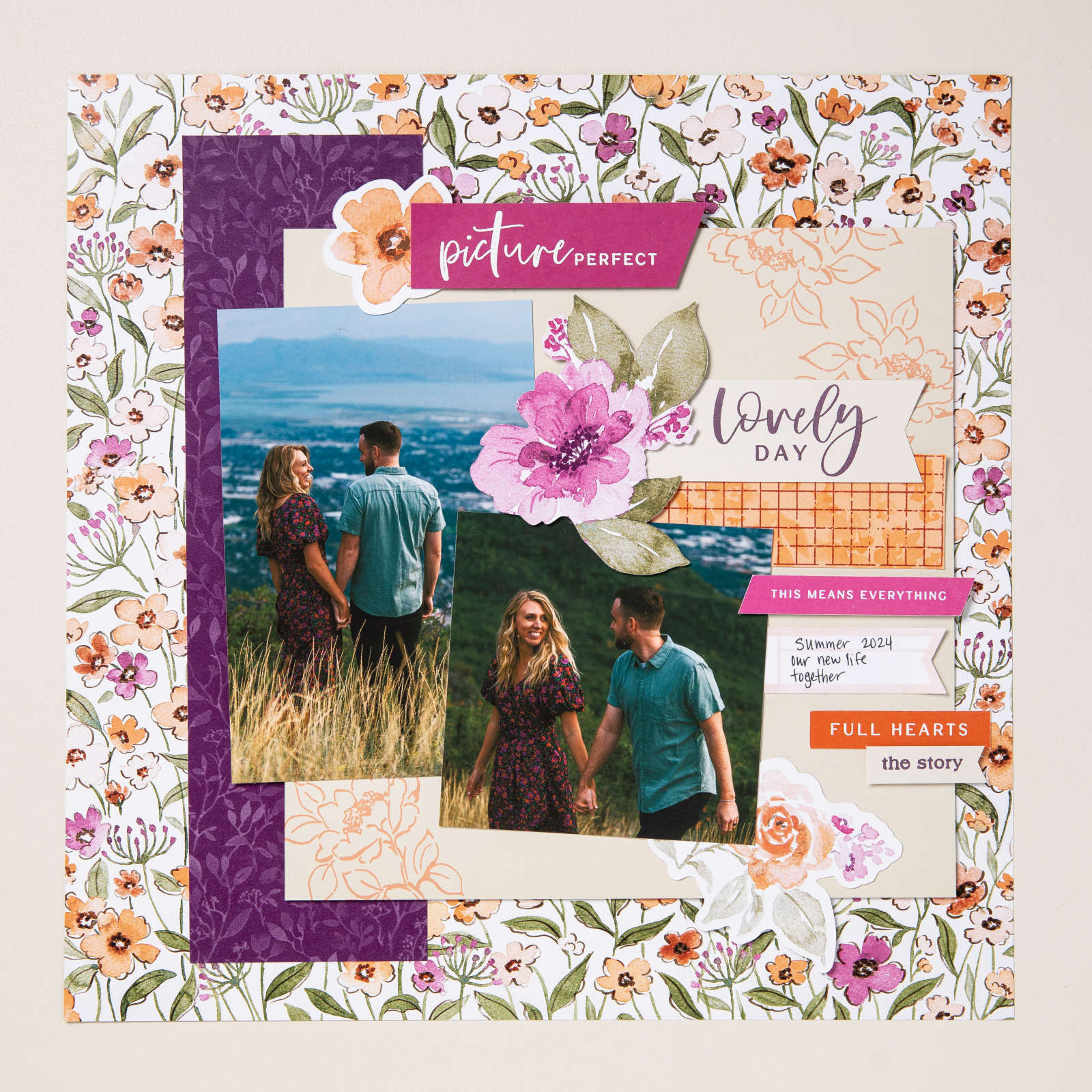 SET DE TAMPONS EN RÉSINE LOVELY FLORALS (ANGLAIS)