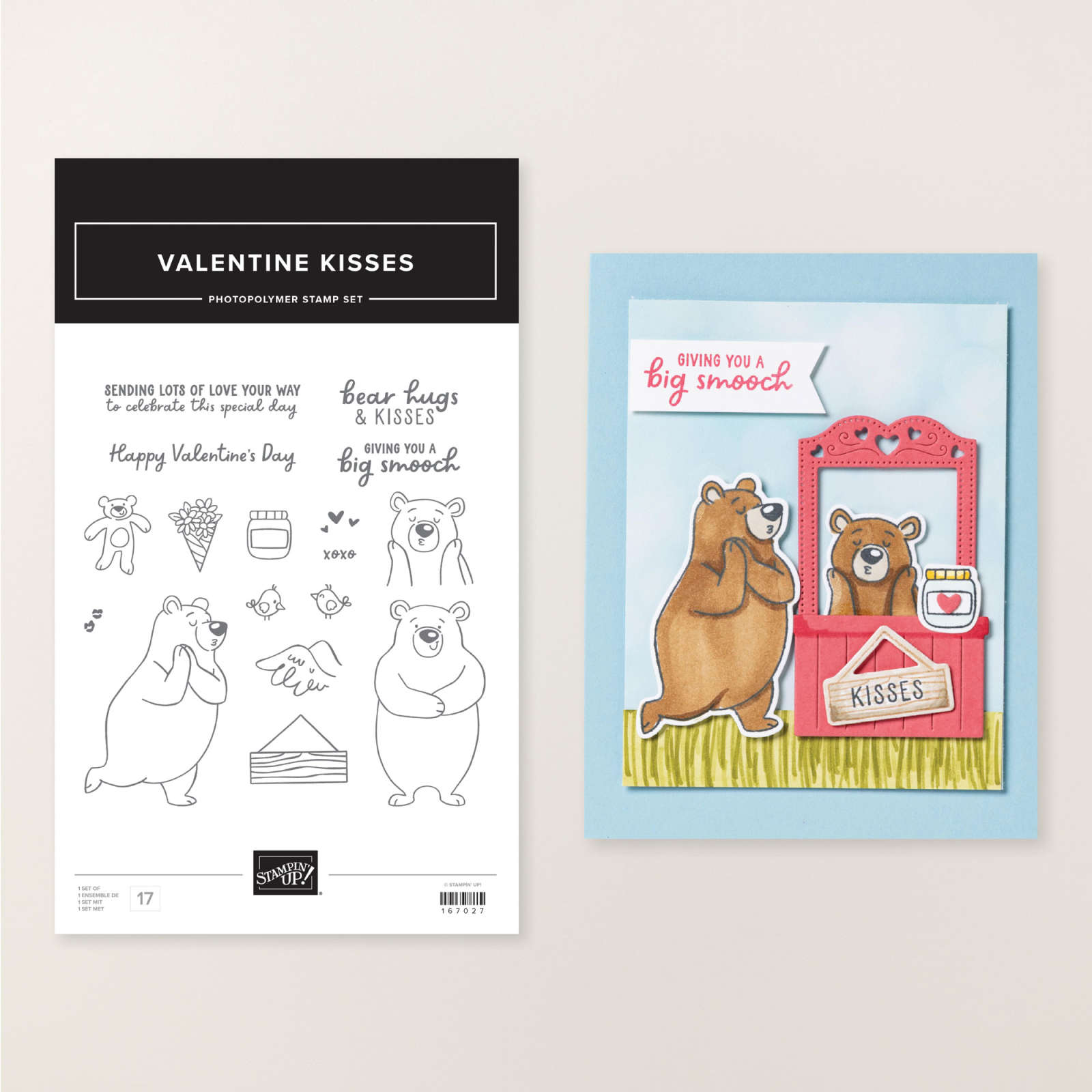 VALENTINE KISSES PHOTOPOLYMER STAMP SET (ENGLISH)