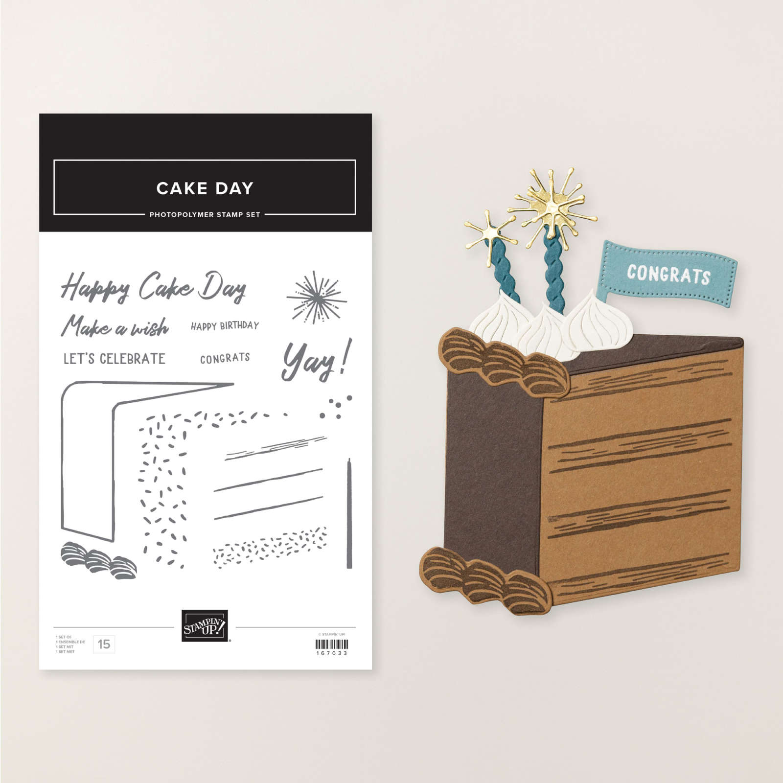 CAKE DAY PHOTOPOLYMER STAMP SET (ENGLISH)