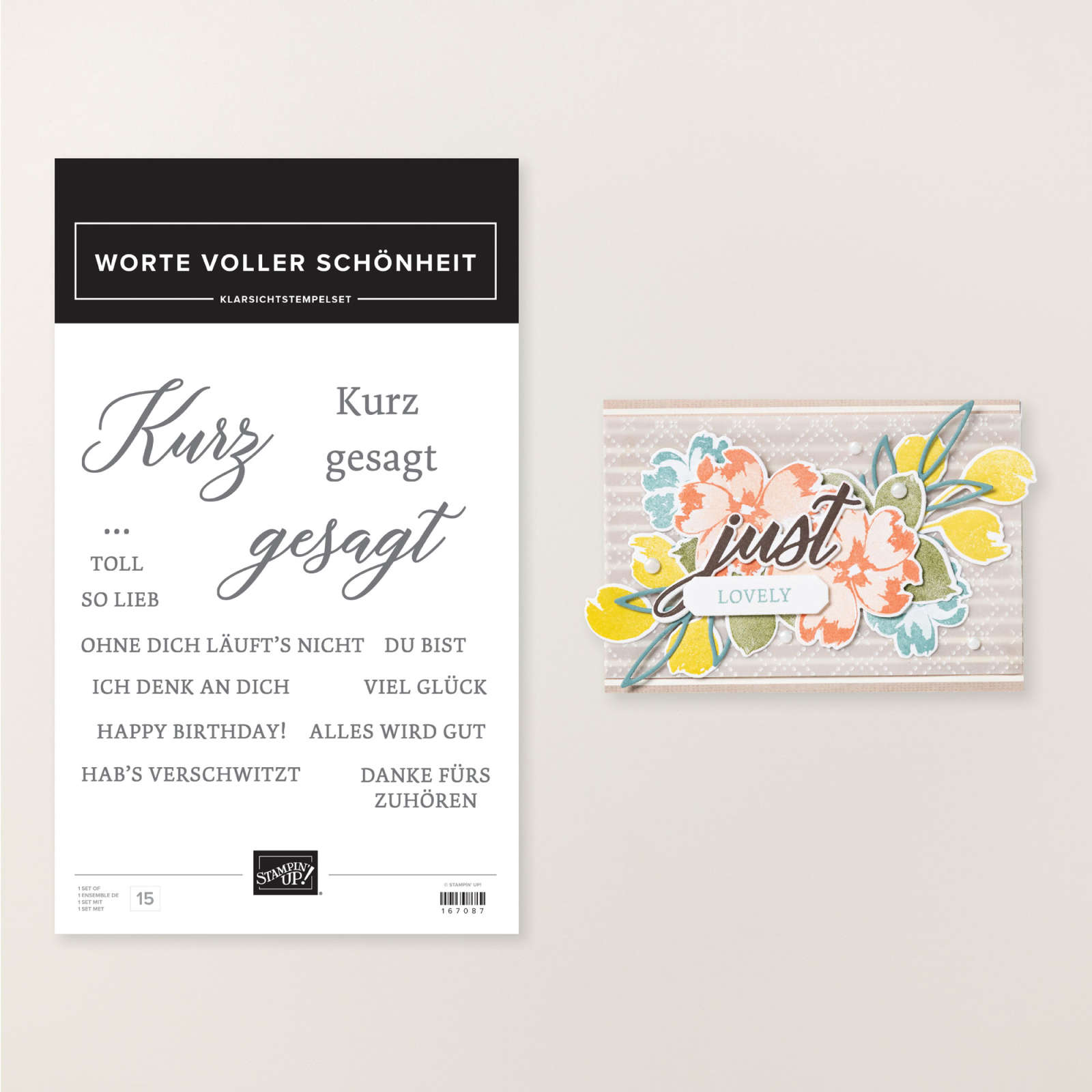 STEMPELSET KLARSICHT WORTE VOLLER SCHÖNHEIT (DEUTSCH)