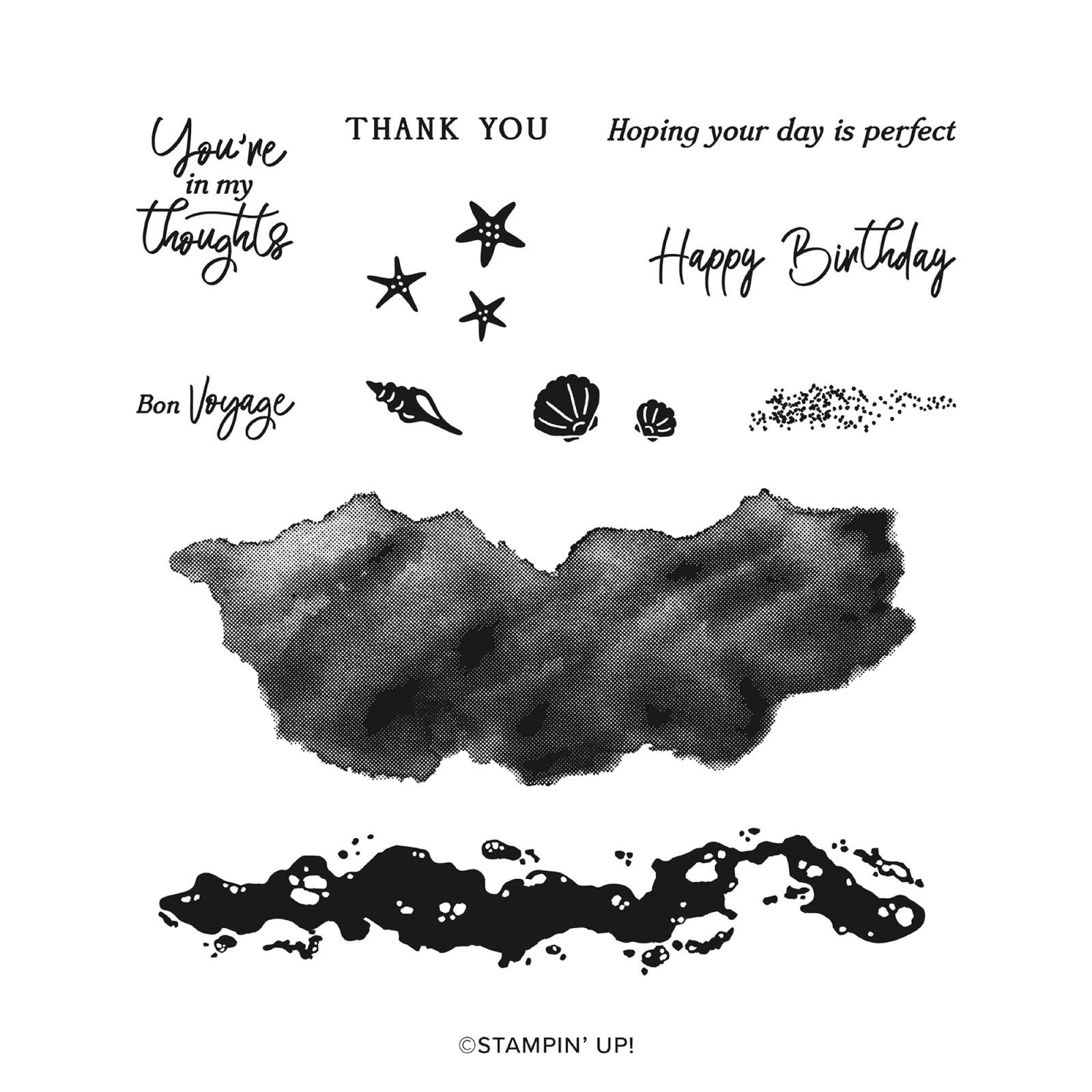 ROLLING WAVES PHOTOPOLYMER STAMP SET