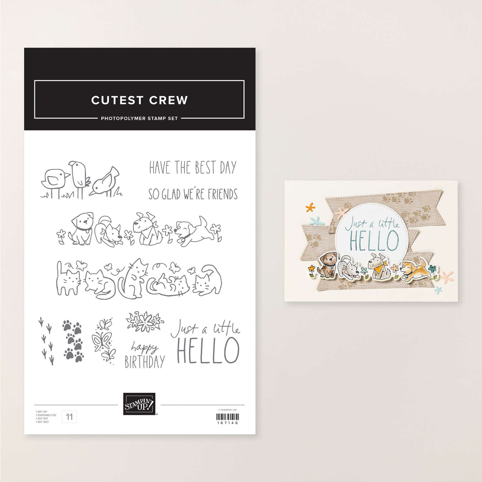 CUTEST CREW PHOTOPOLYMER STAMP SET (ENGLISH)