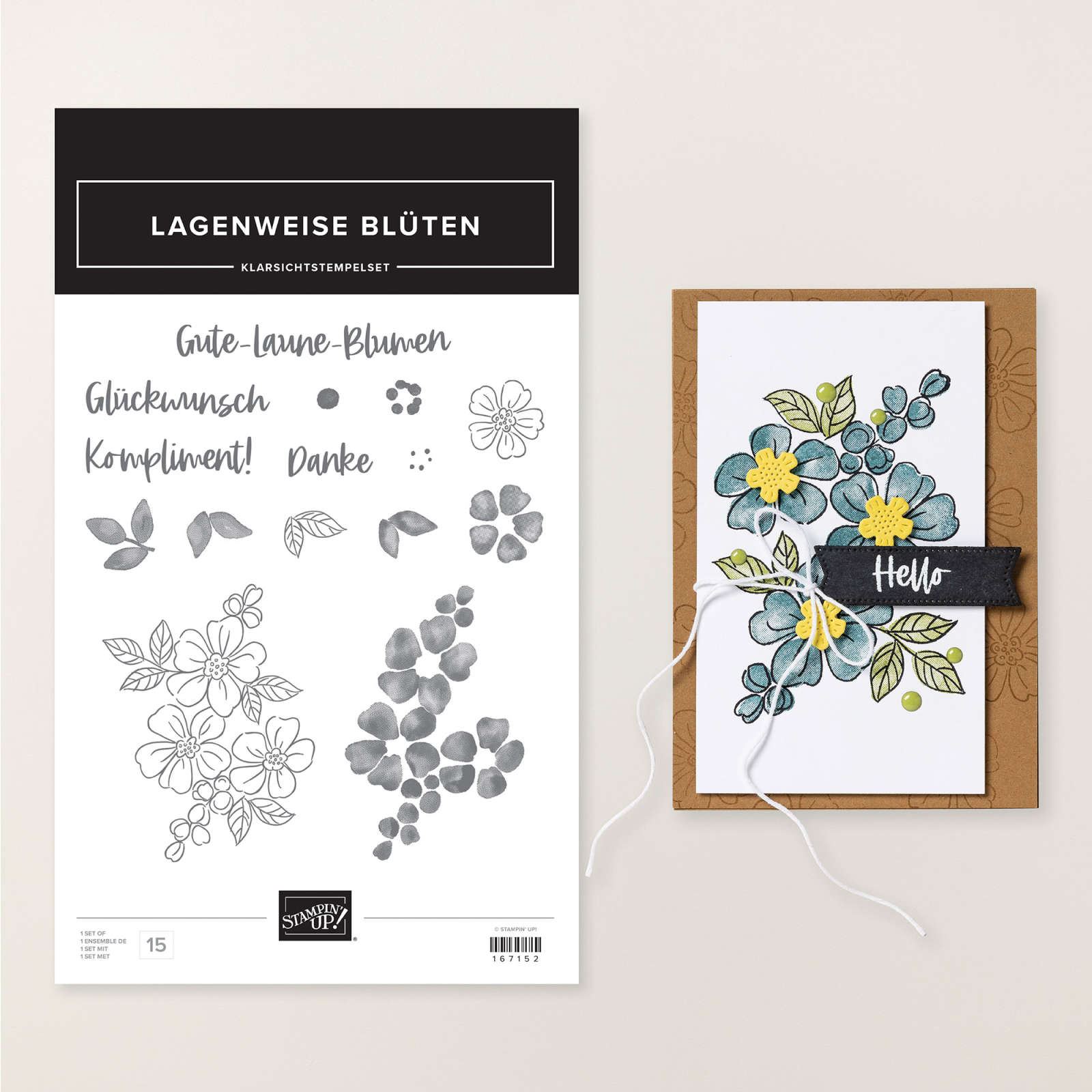 STEMPELSET KLARSICHT LAGENWEISE BLÜTEN (DEUTSCH)