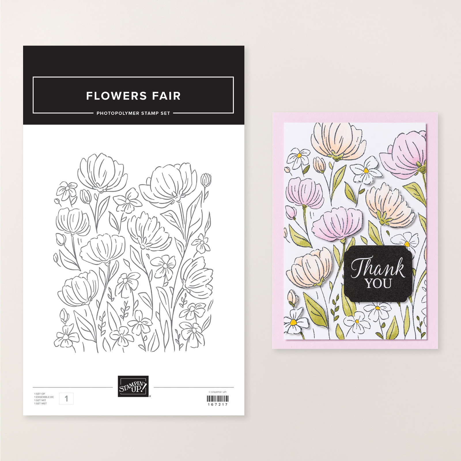 FLOWERS FAIR PHOTOPOLYMER STAMP SET