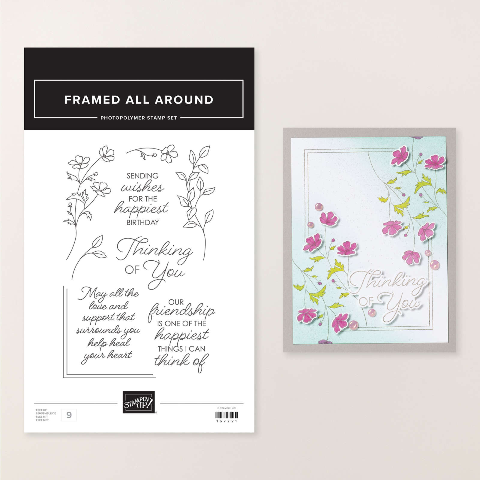 FRAMED ALL AROUND PHOTOPOLYMER STAMP SET (ENGLISH)